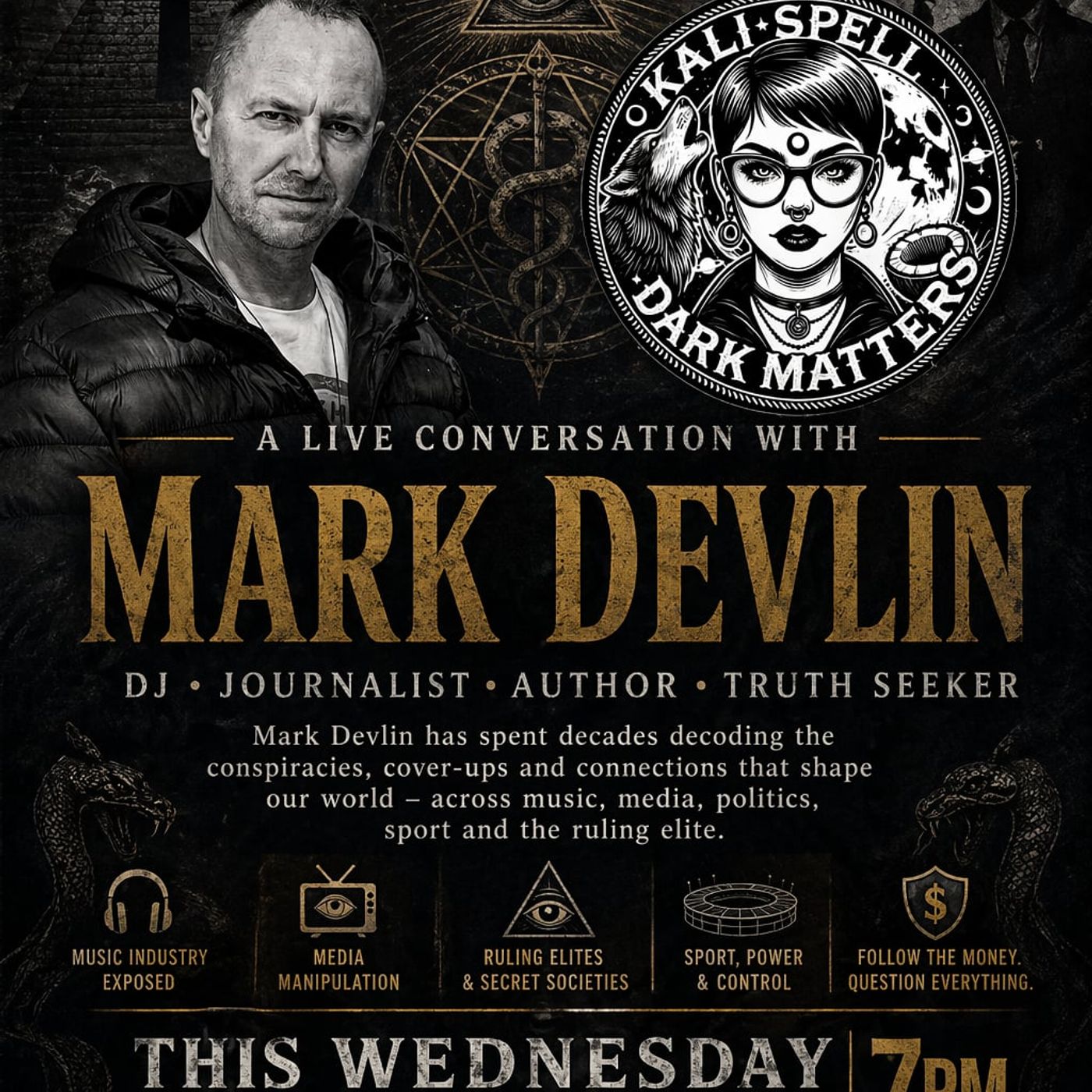Mark Devlin guests on Dark Matters with Kali Spell, April 2026