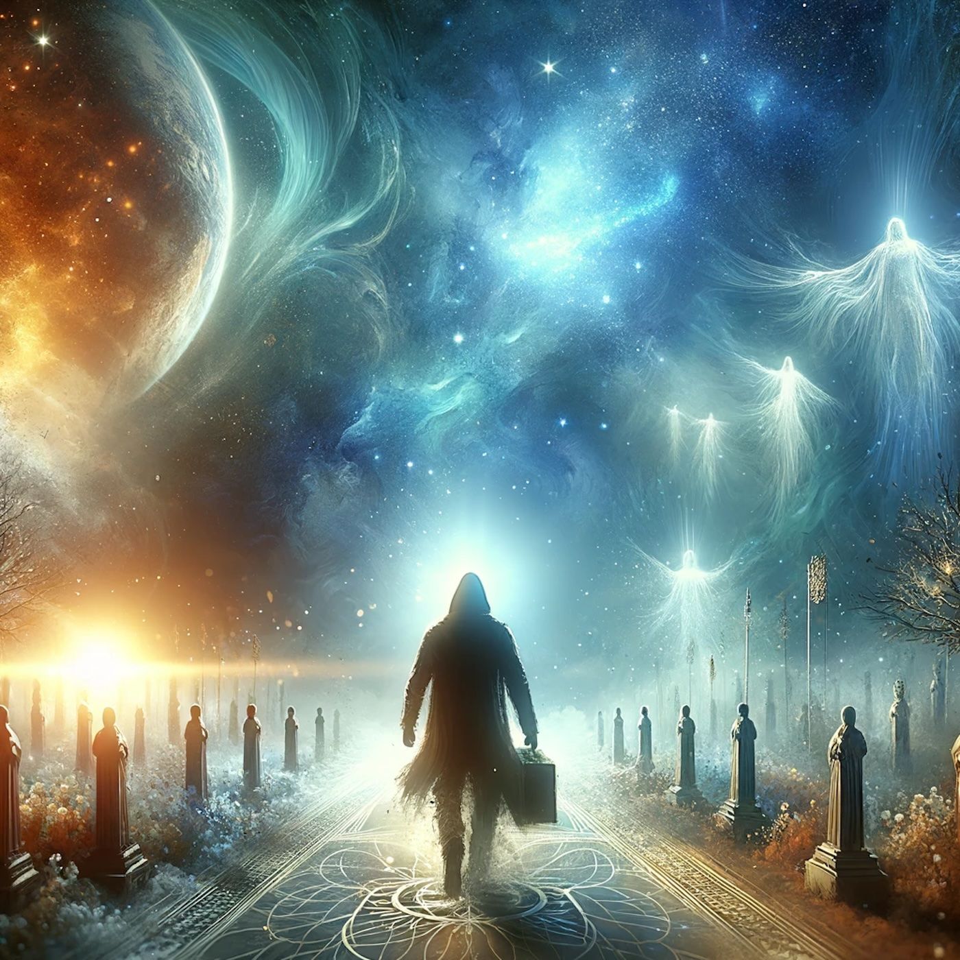 "In death, a hero returns home." episode artwork