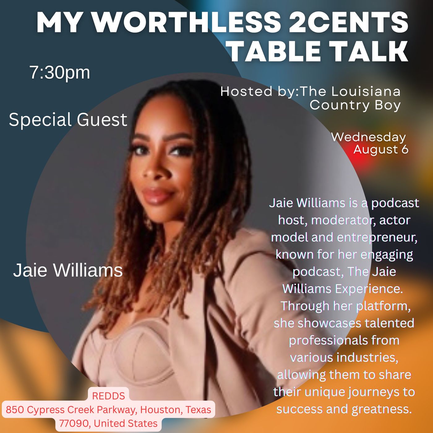 Jaie Williams Live on My Worthless 2cents Table Talk
