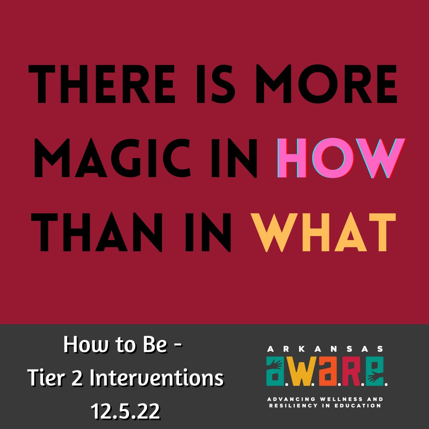 How to Be - Tier 2 Interventions