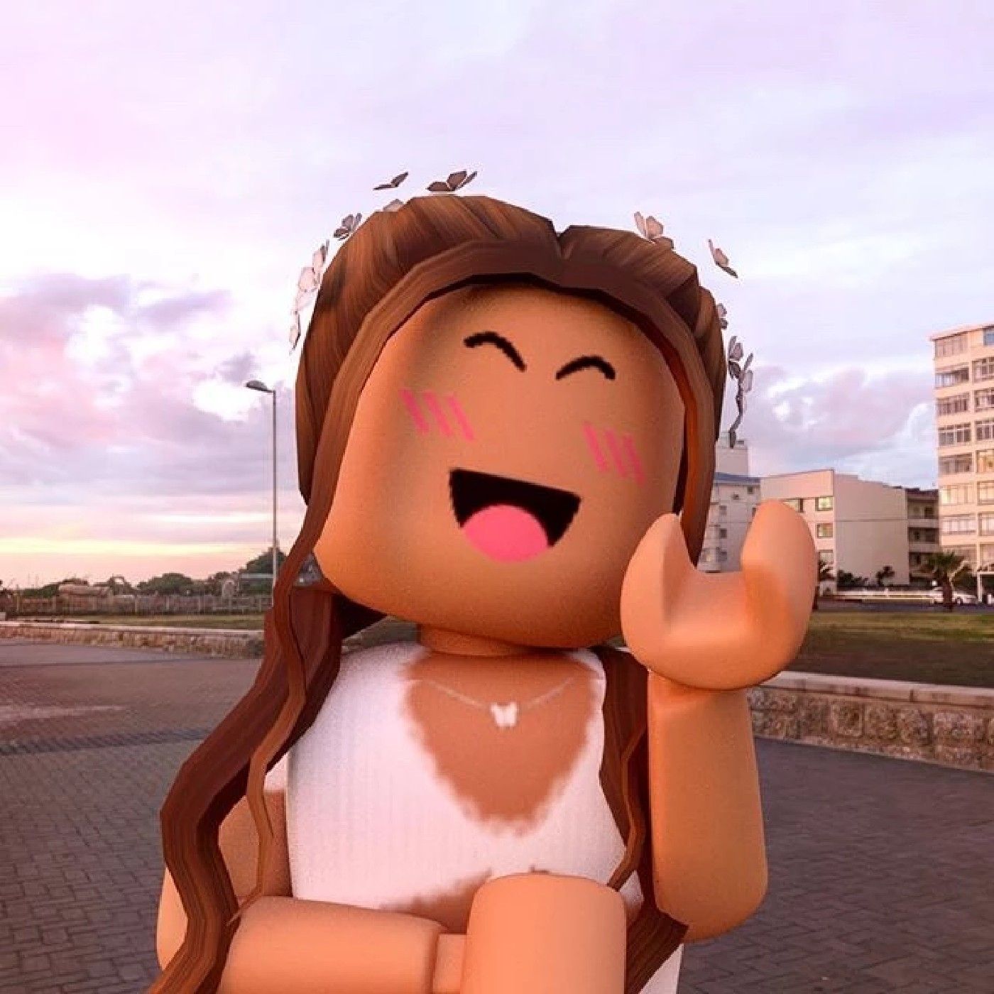 Brown hair roblox gfx  Brown hair roblox, Roblox, Profile picture