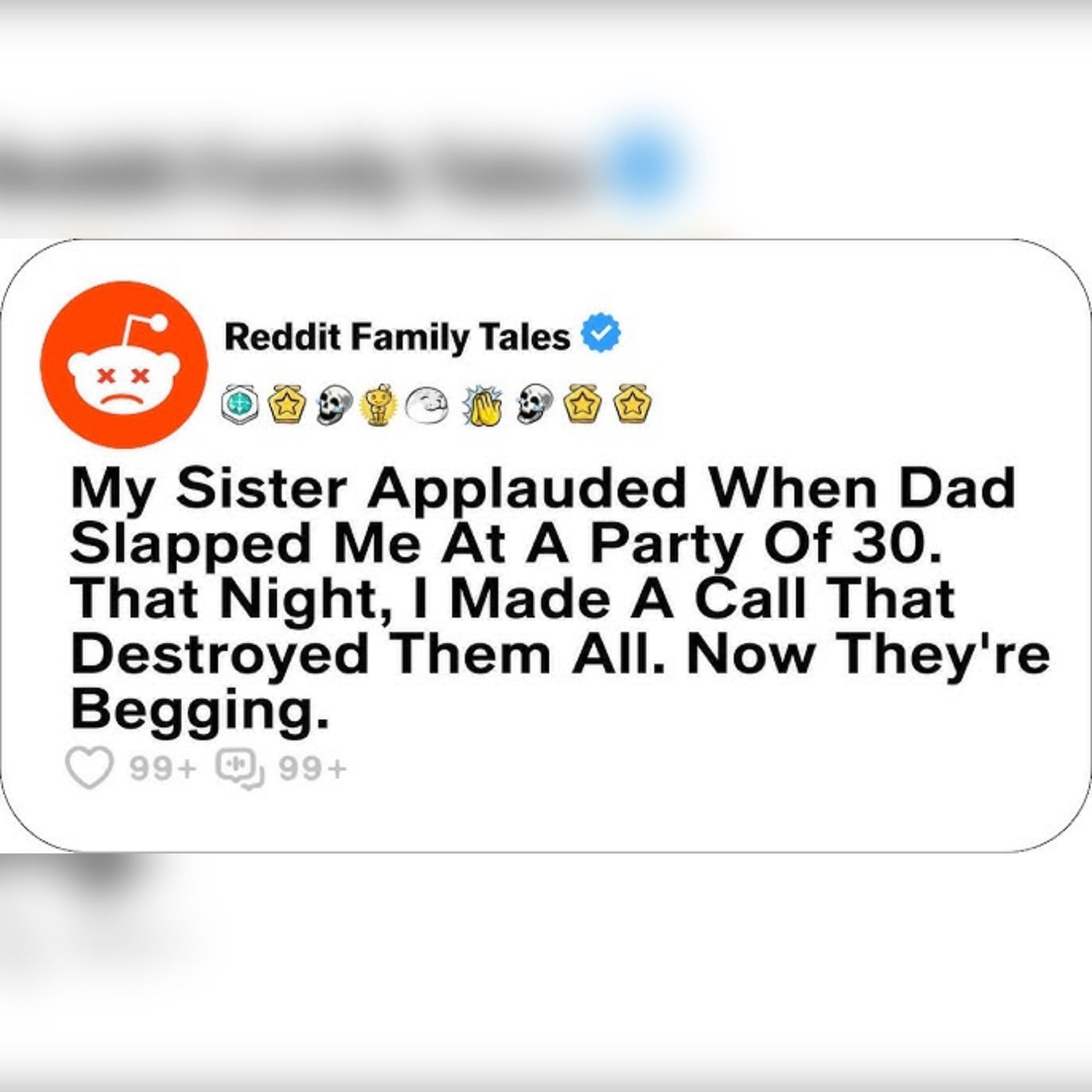 My Sister Applauded When Dad Slapped Me At A Party Of 30. That Night...  Reddit Family Tales episode artwork
