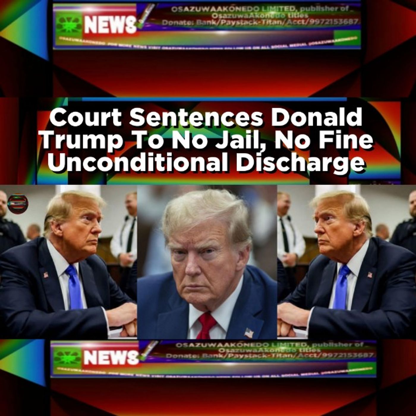 Court Sentences Donald Trump To No Jail, No Fine Unconditional Discharge episode artwork