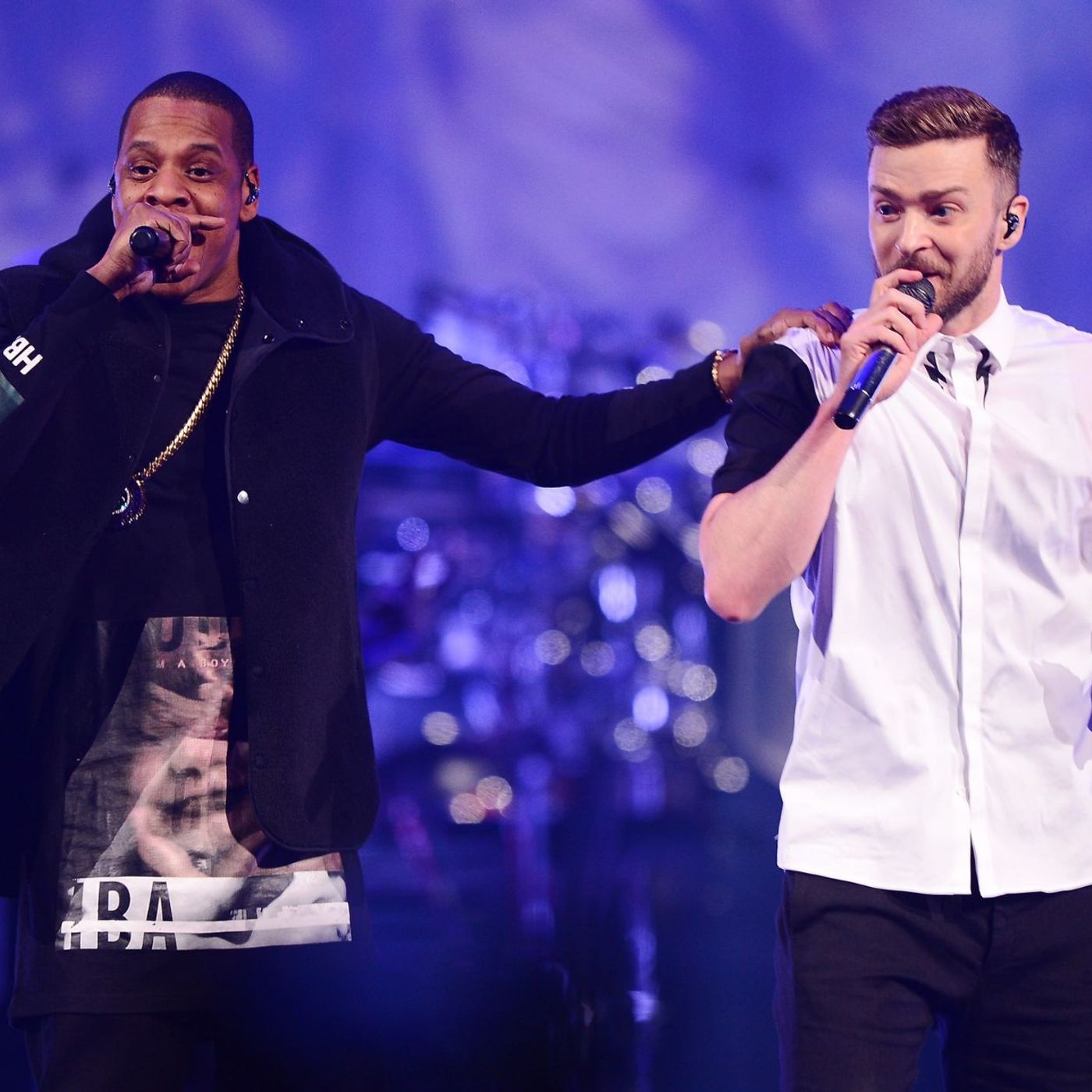 Watch Justin Timberlake and Pharrell Williams join Jay-Z at Paris 30th anniversary show episode artwork
