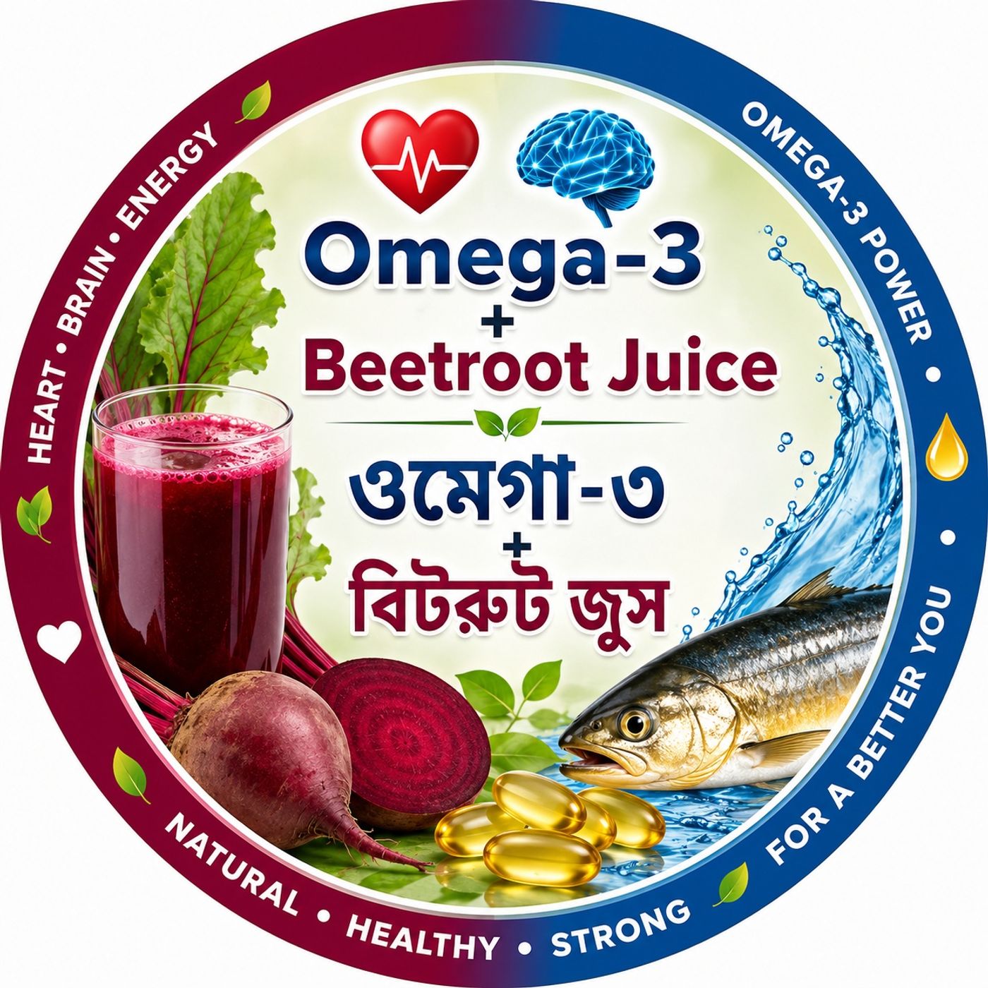 EP-284| 🩸 Omega-3 + Beetroot Juice: The Natural Heart & Brain Booster | ওমেগা-৩ + বিটরুট জুস: হৃদয় ও মস্তিষ্কের প্রাকৃতিক শক্তির জুটি| episode artwork
