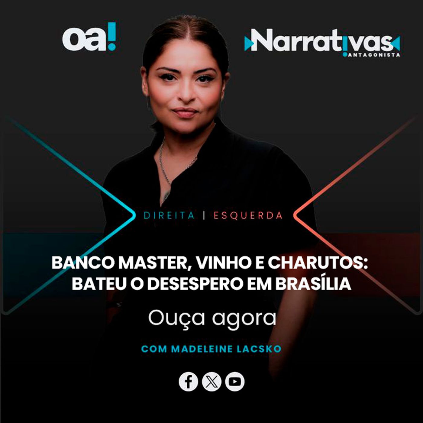 Banco Master, vinho e charutos: bateu o desespero em Brasília | Narrativas #553 Madeleine Lacsko