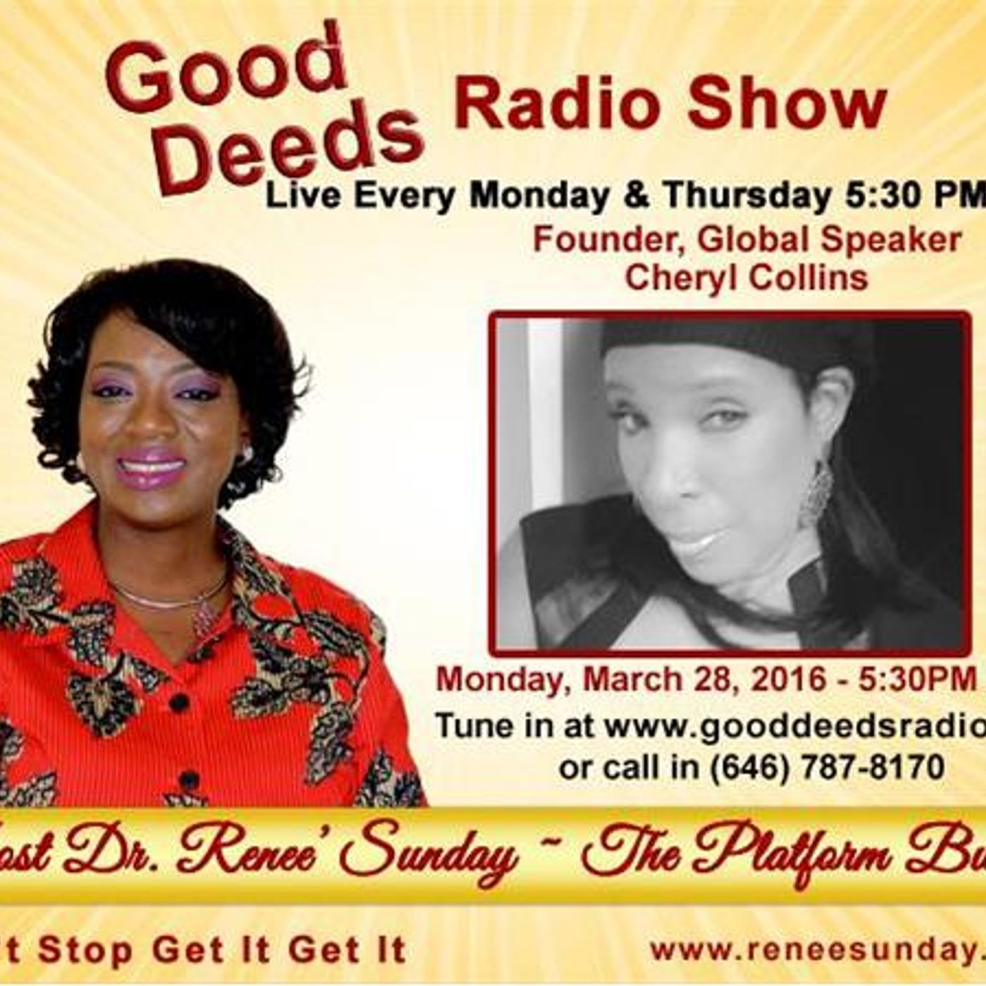 Dr. Renee Sunday\'s show