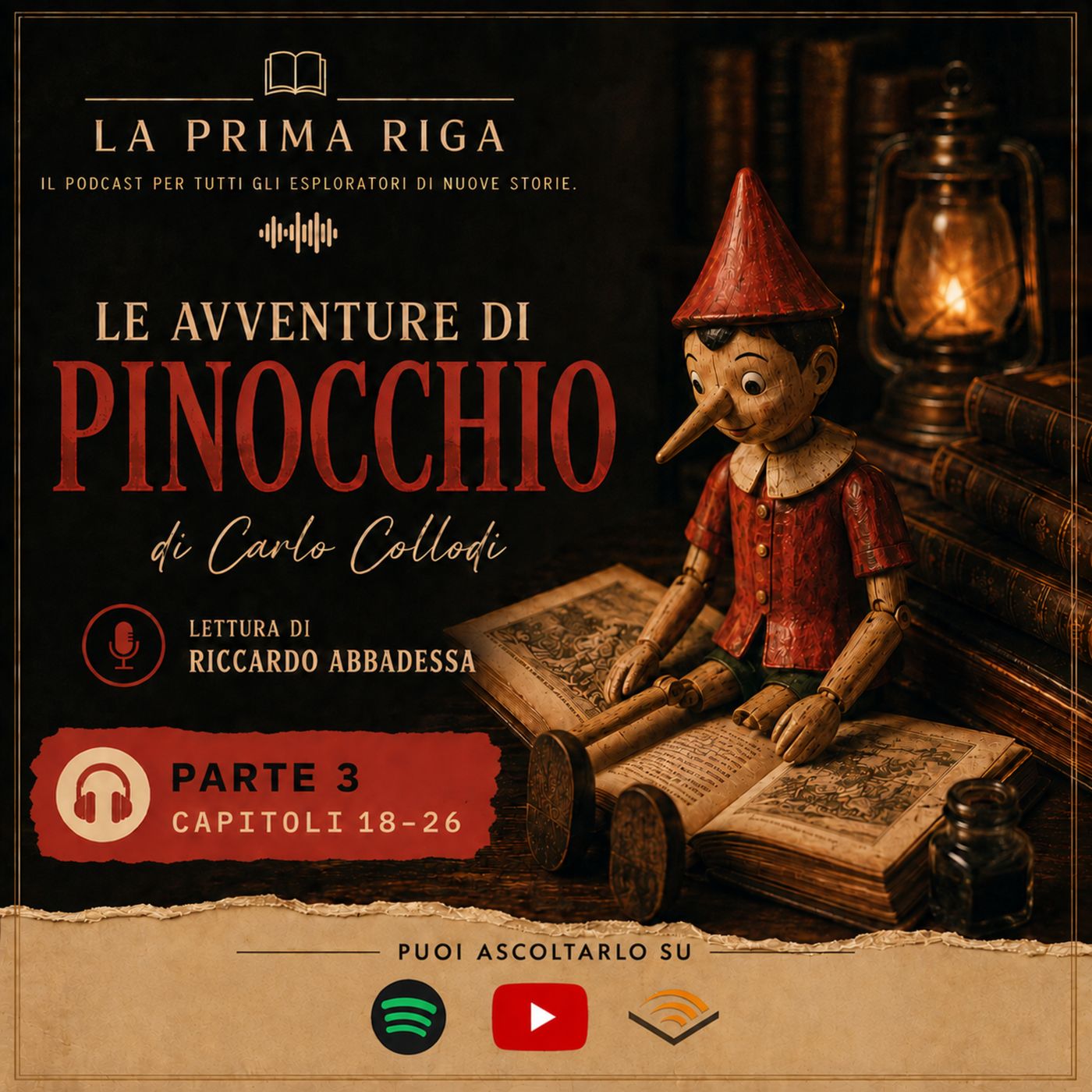 Audiolibro - Le avventure di Pinocchio - Parte 3 - Capitoli 18 - 26 episode artwork