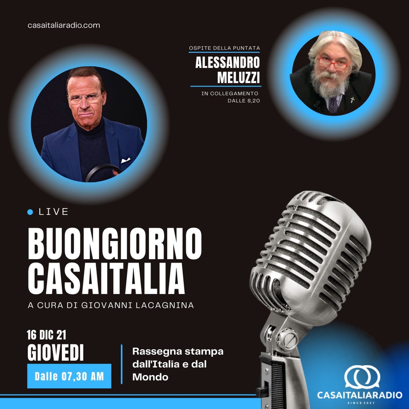 Intervista con il Prof. Alessandro Meluzzi - BUONGIORNO CASA ITALIA RADIO (16.12.2021) episode artwork