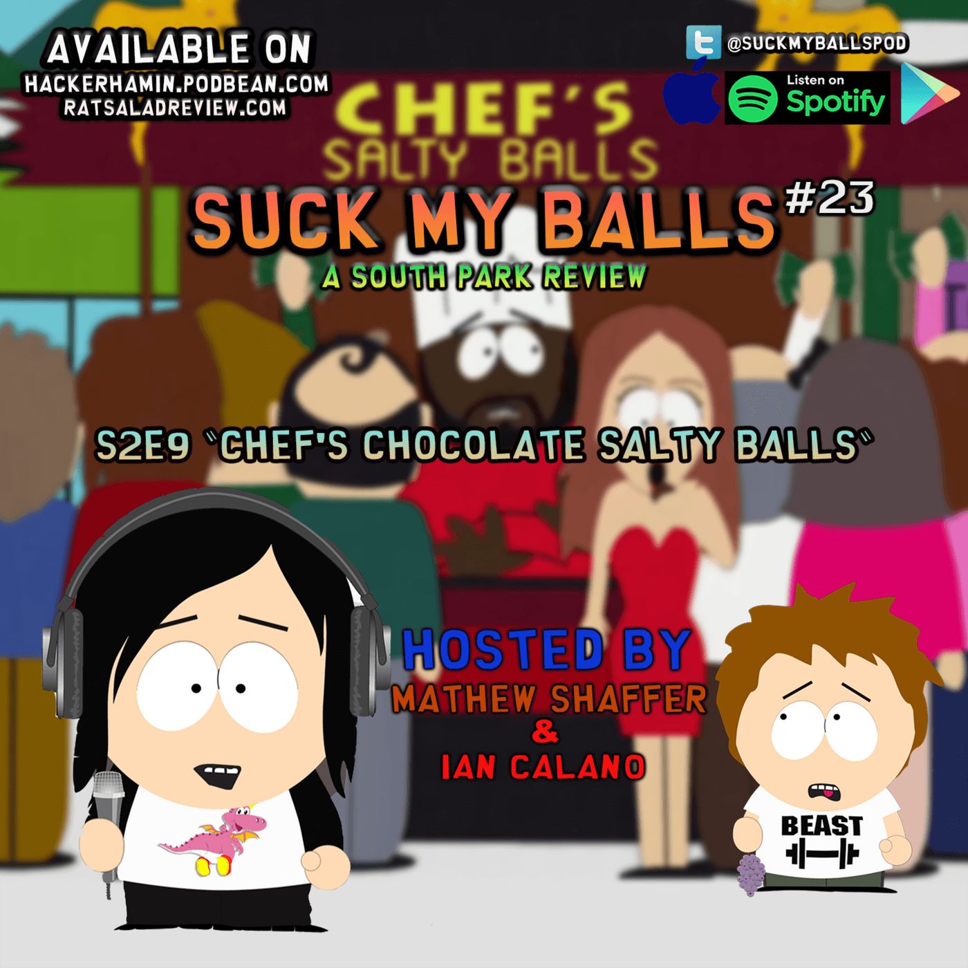 SMB #23 - S2E9 Chef’s Chocolate Salty Balls - "...gay cowboys eating pudding"