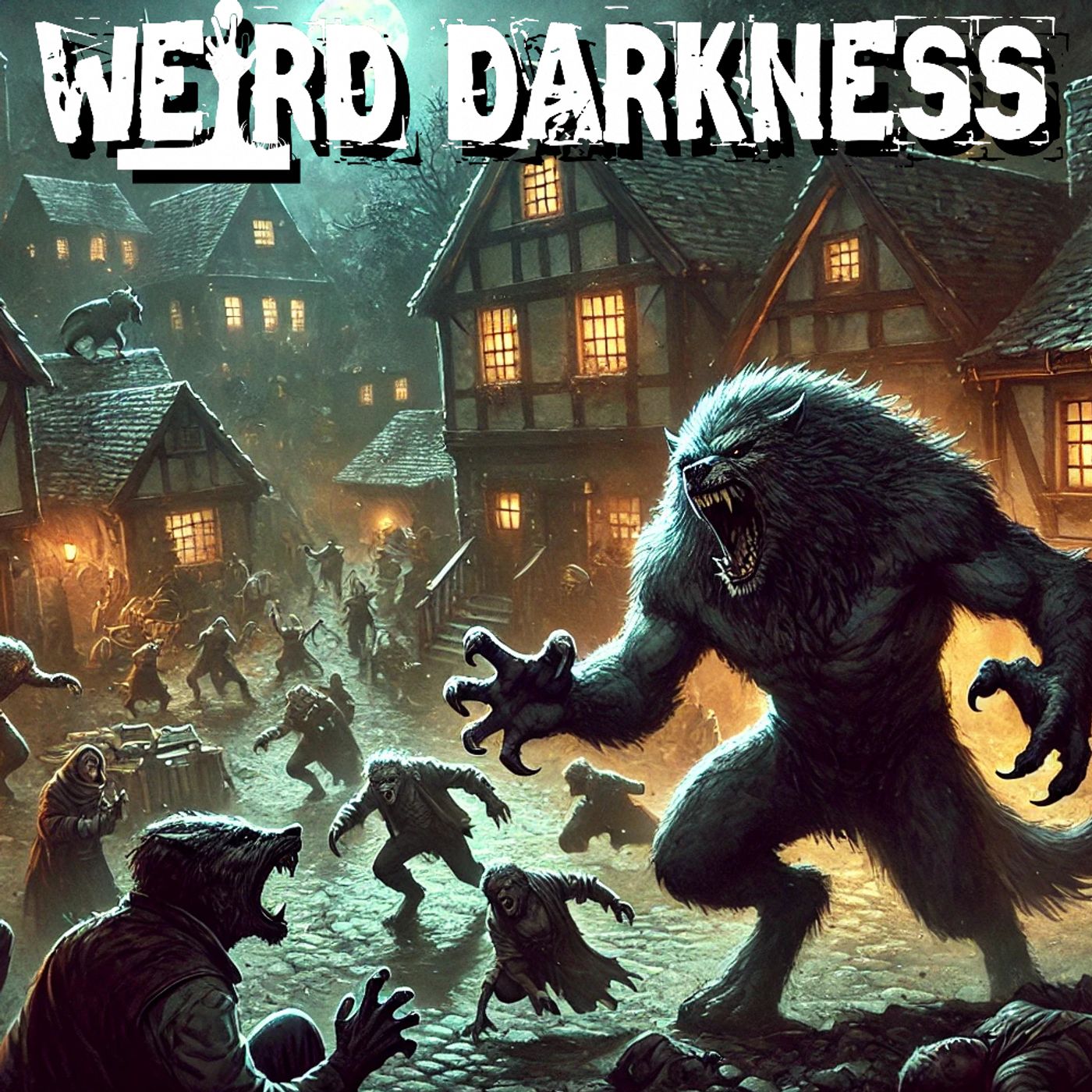 cover of episode “THE TRUE TALE OF A TOWN THAT TURNED INTO WEREWOLVES” and More True Horrors! #WeirdDarkness