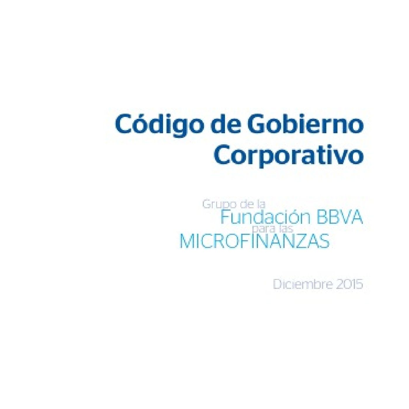 Código de Gobierno Corporativo Banco BBV cover art