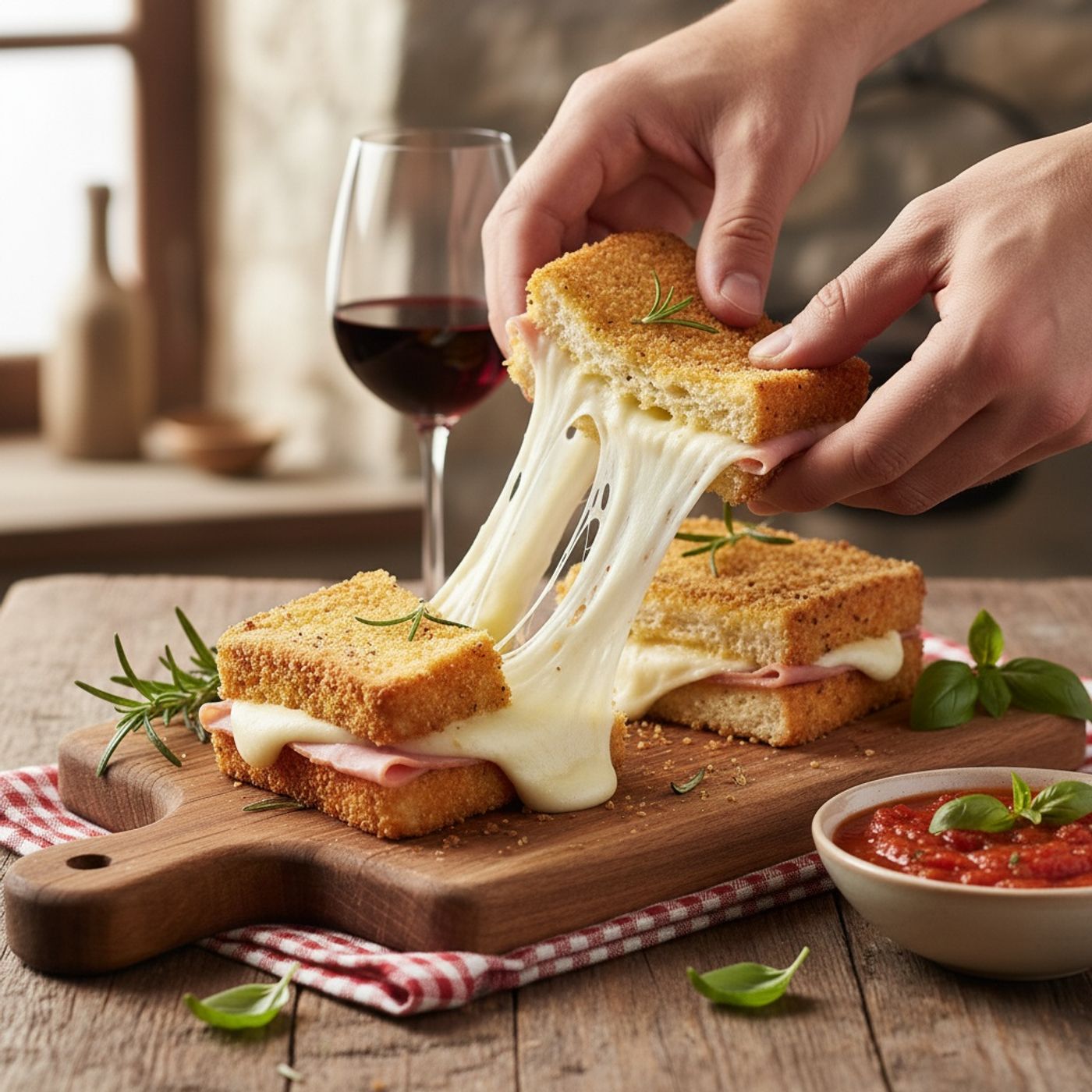 Mozzarella in carrozza al forno: croccante e leggera senza friggere episode artwork
