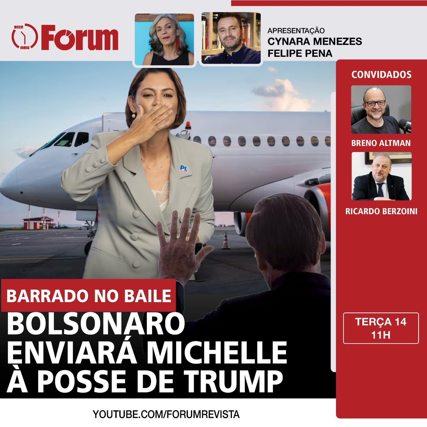 Bolsonaro cogita enviar Michelle à posse de Trump | Sidônio toma posse na Secom | 14.01.25 episode artwork