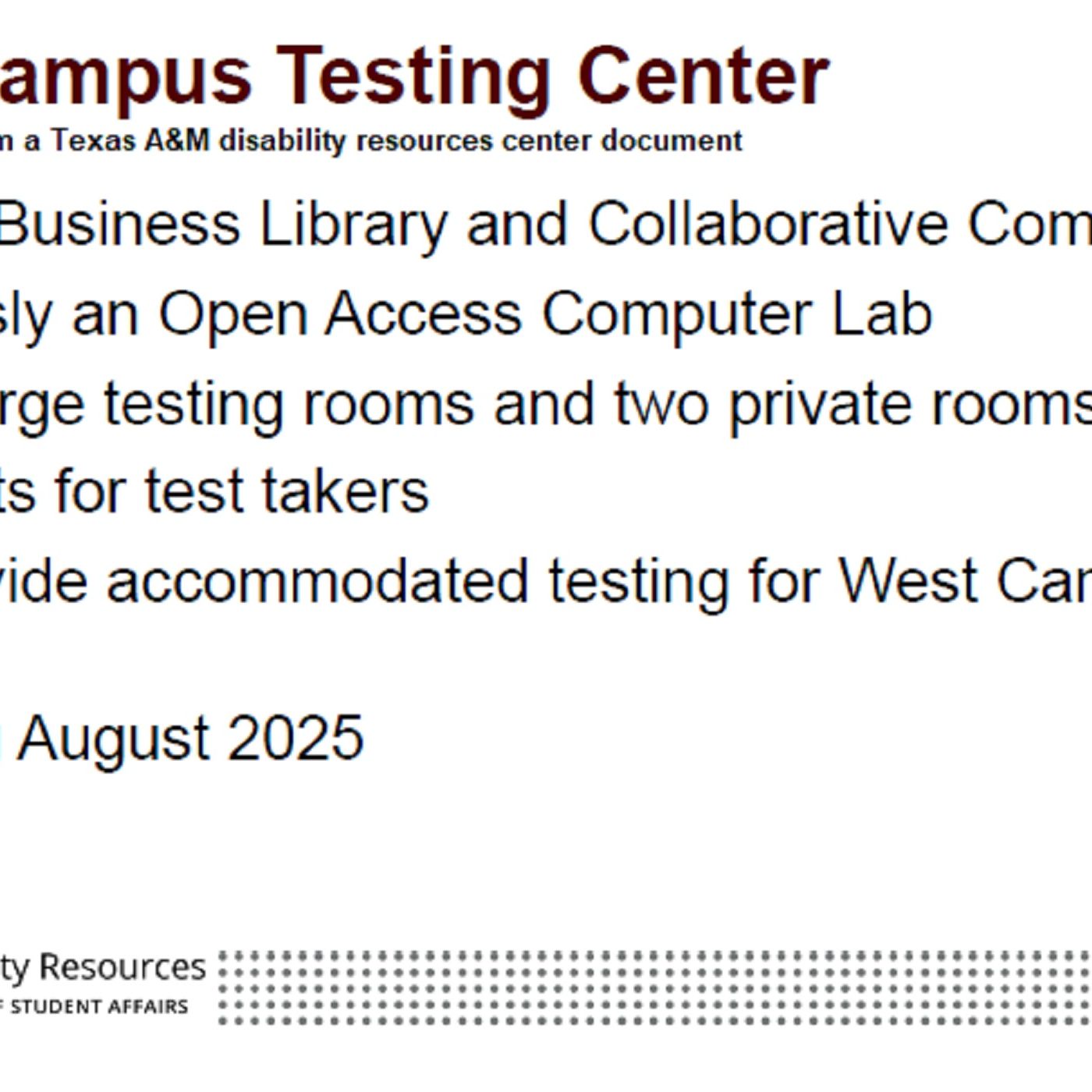 Texas A&M disability resources center getting more testing space for students who need accommodations episode artwork
