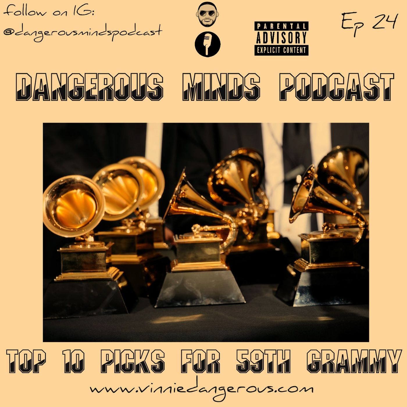 Dangerous Minds Podcast Ep 24: Top 10 Picks for the 59th Grammys episode artwork