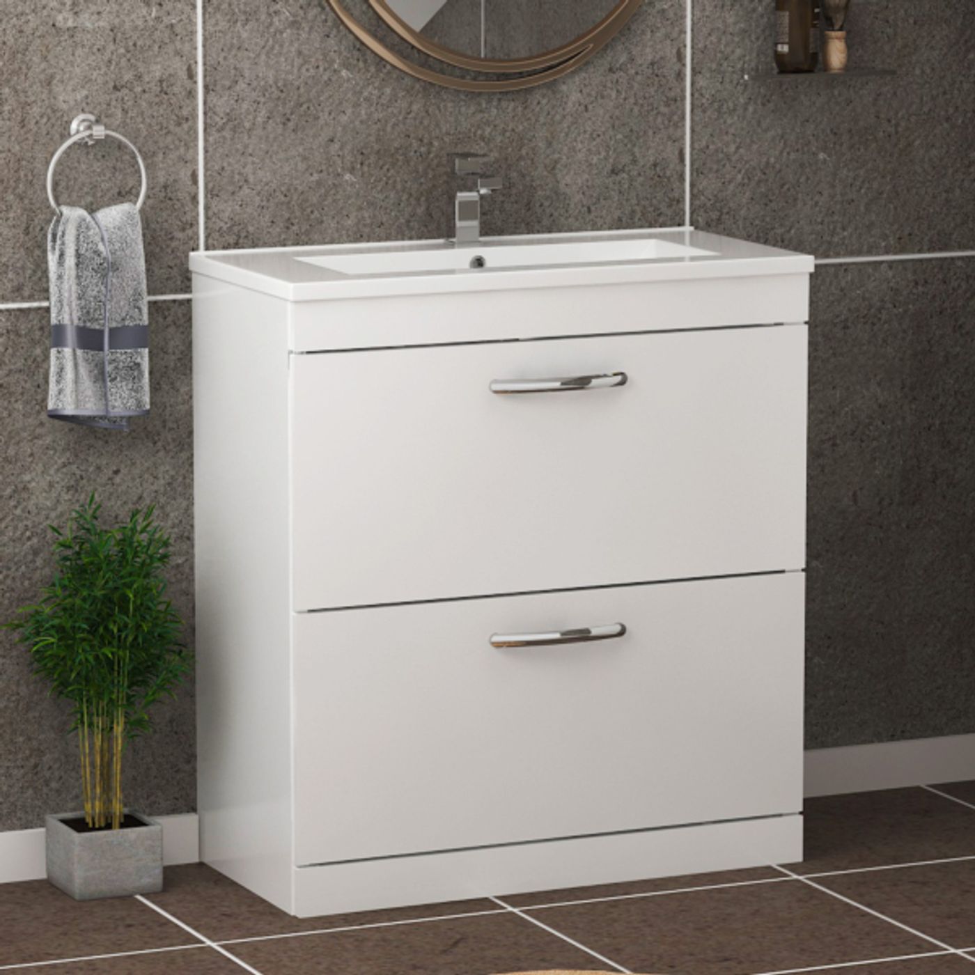 Floor Standing Vanity units with Basin 800mm