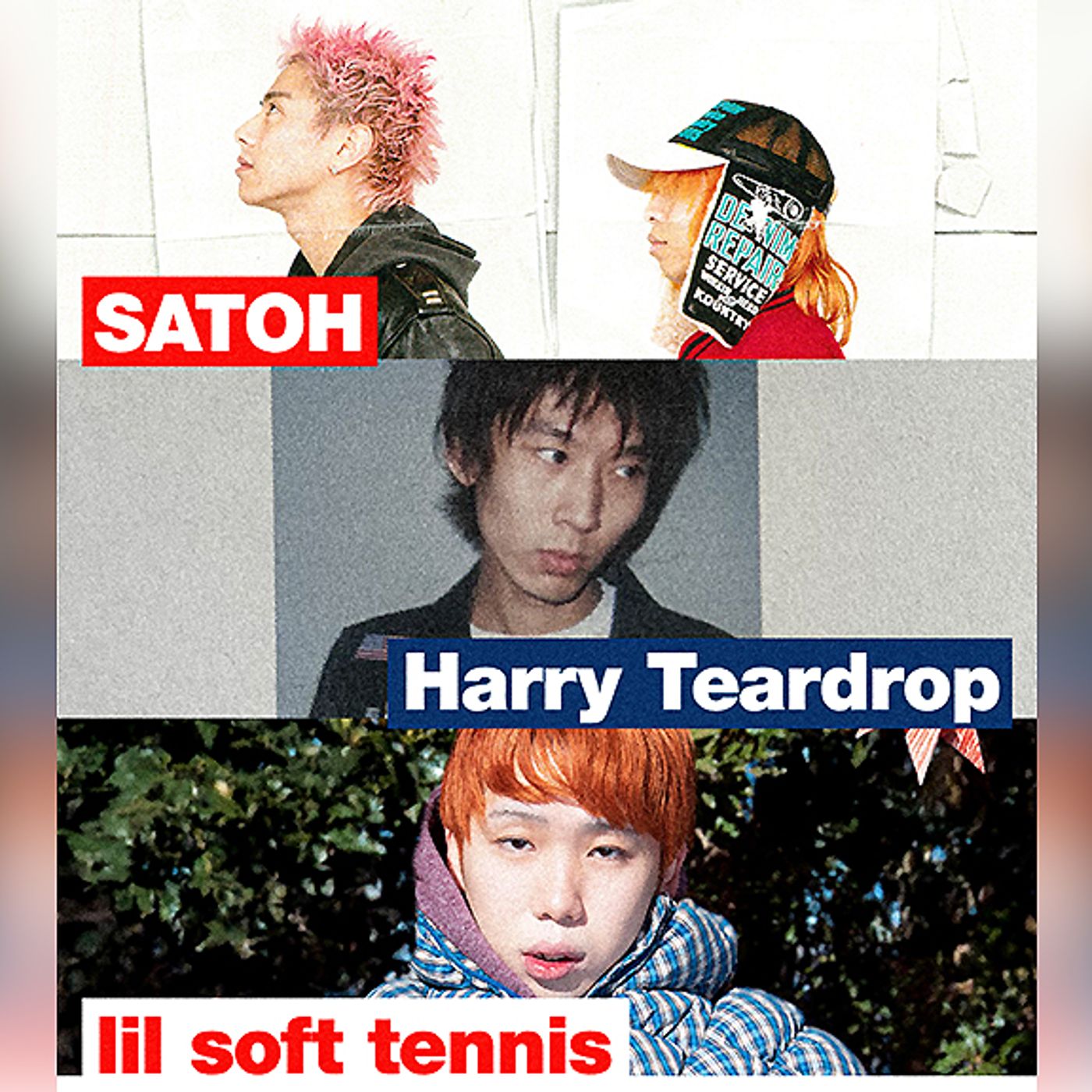 SATOH × Harry Teardrop × lil soft tennis、スリーマンライブを7月開催 episode artwork