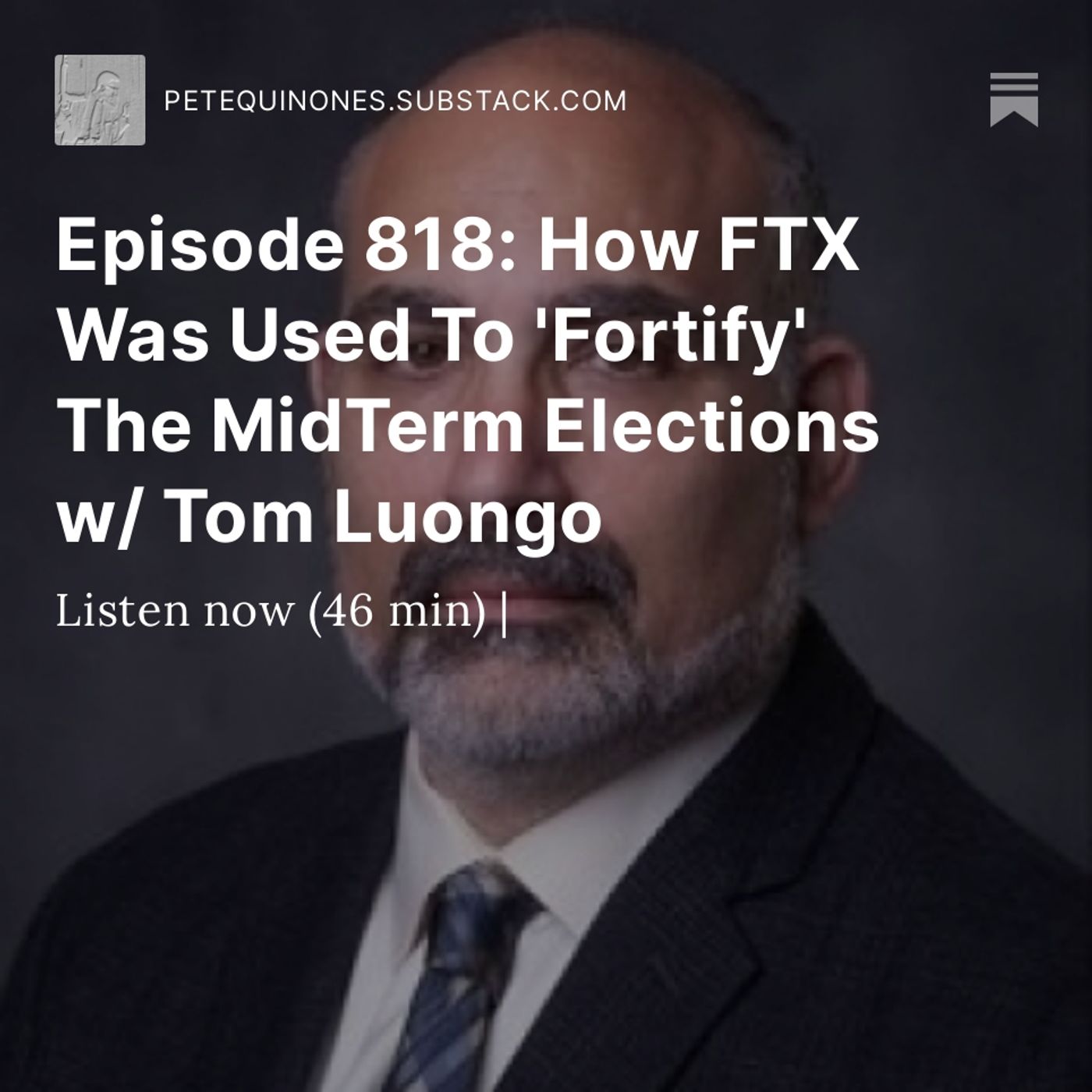 Episode 818: How FTX Was Used To 'Fortify' The MidTerm Elections w/ Tom Luongo