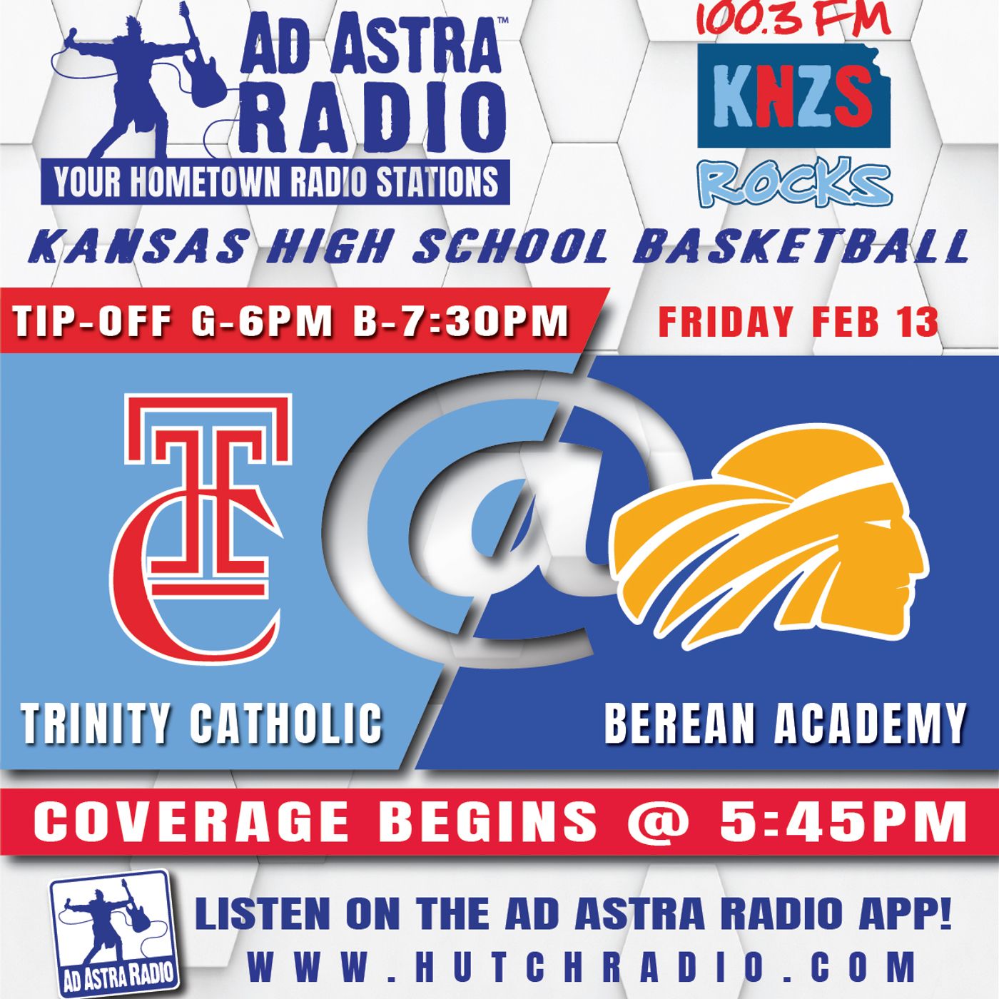Hutchinson Trinity Catholic Lady Celtics at Berean Academy Lady Knights High School Basketball (February 13, 2026) episode artwork