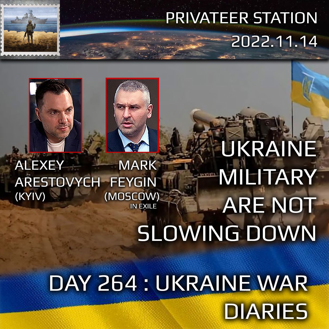 cover of episode War Day 264: Ukraine War Chronicles with Alexey Arestovych & Mark Feygin