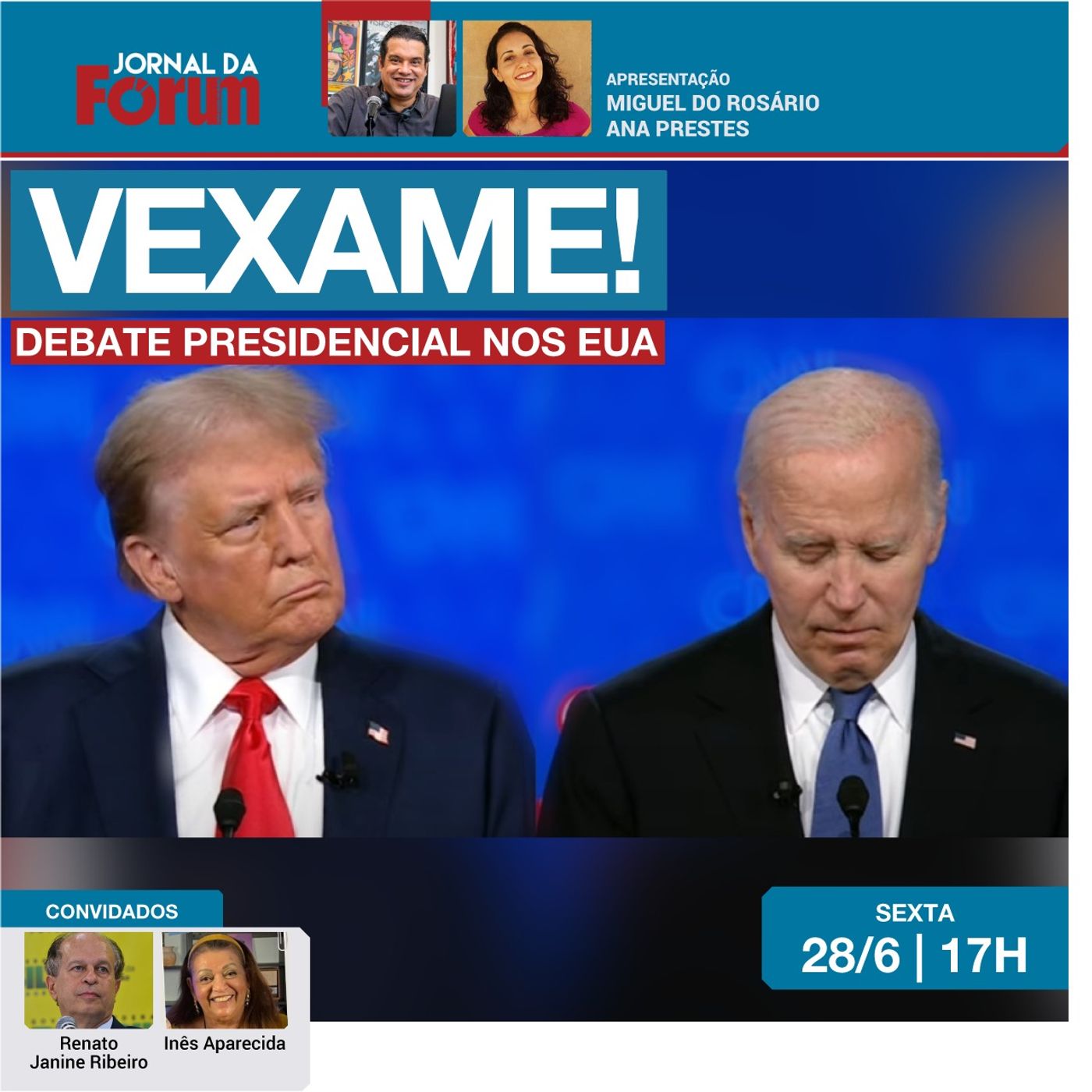 Biden passa vergonha histórica em debate com Trump | Milei volta a xingar Lula | Desemprego em 7% episode artwork