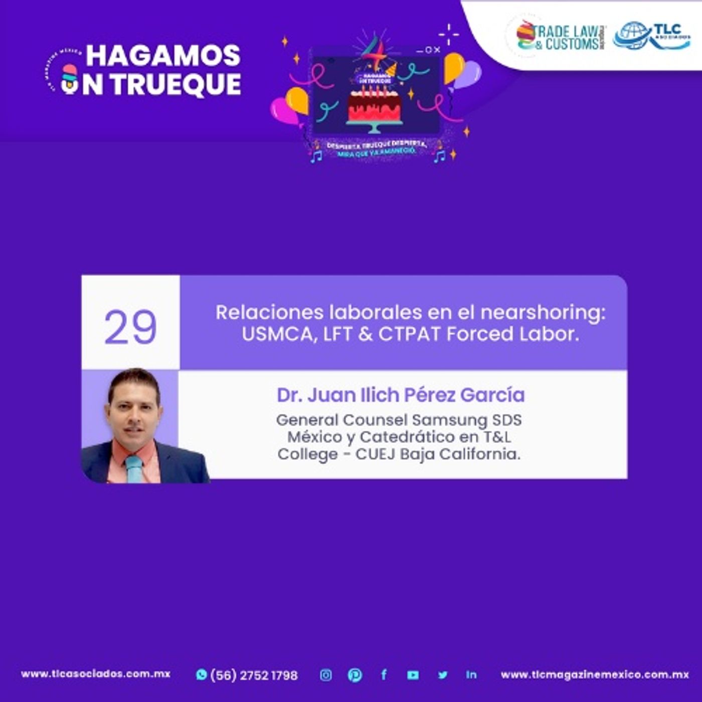 Episodio 495. Relaciones laborales en el nearshoring: USMCA, LFT & CTPAT Forced Labor. episode artwork
