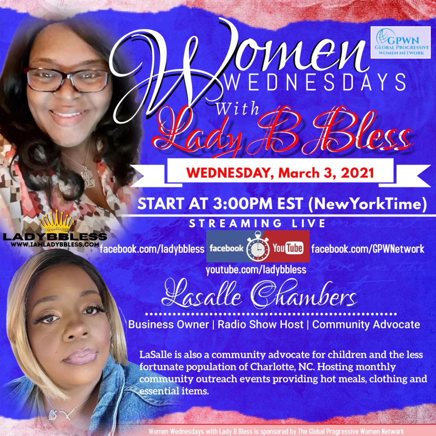 Women Wednesdays with Lady B Bless