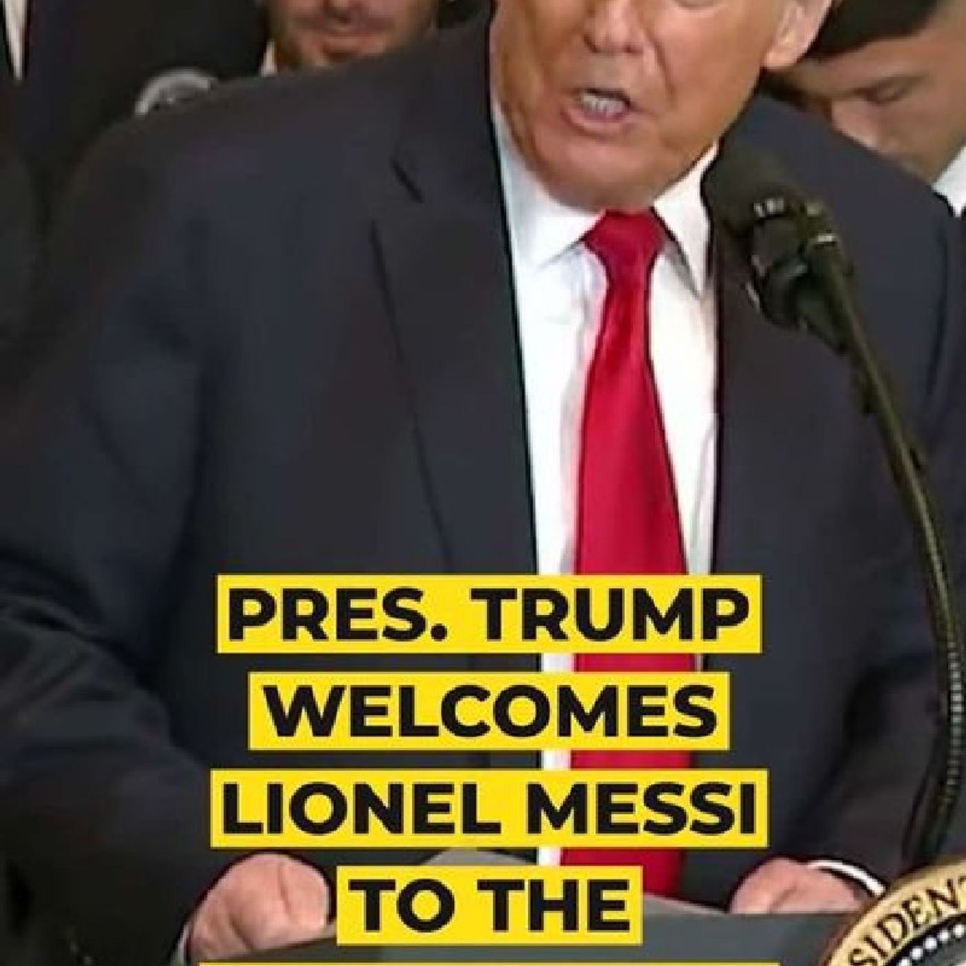 On Thursday, President Trump hosts the 2025 Major League Soccer Cup champion Inter Miami FC team, including MLS star Lionel Messi, for a cer episode artwork