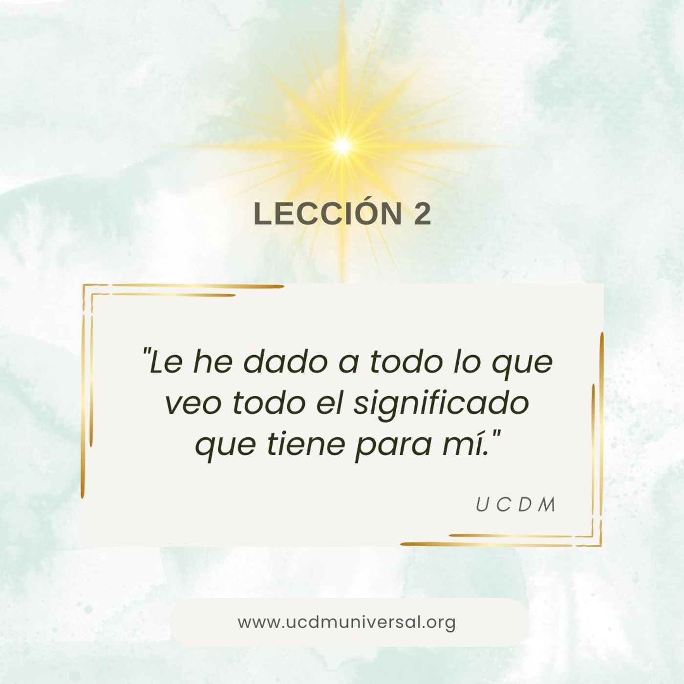 UCDM Universal LECCIÓN DEL DÍA