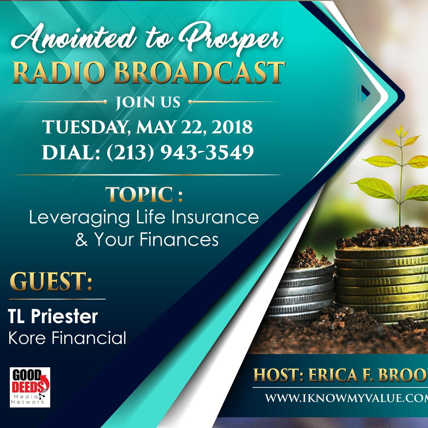 Anointed to Prosper Host- Erica Brooks Guest tl Priester Kore Financial episode artwork