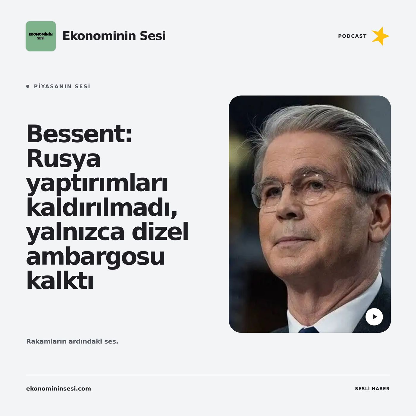 Bessent: Rusya yaptırımları kaldırılmadı, yalnızca dizel ambargosu kalktı