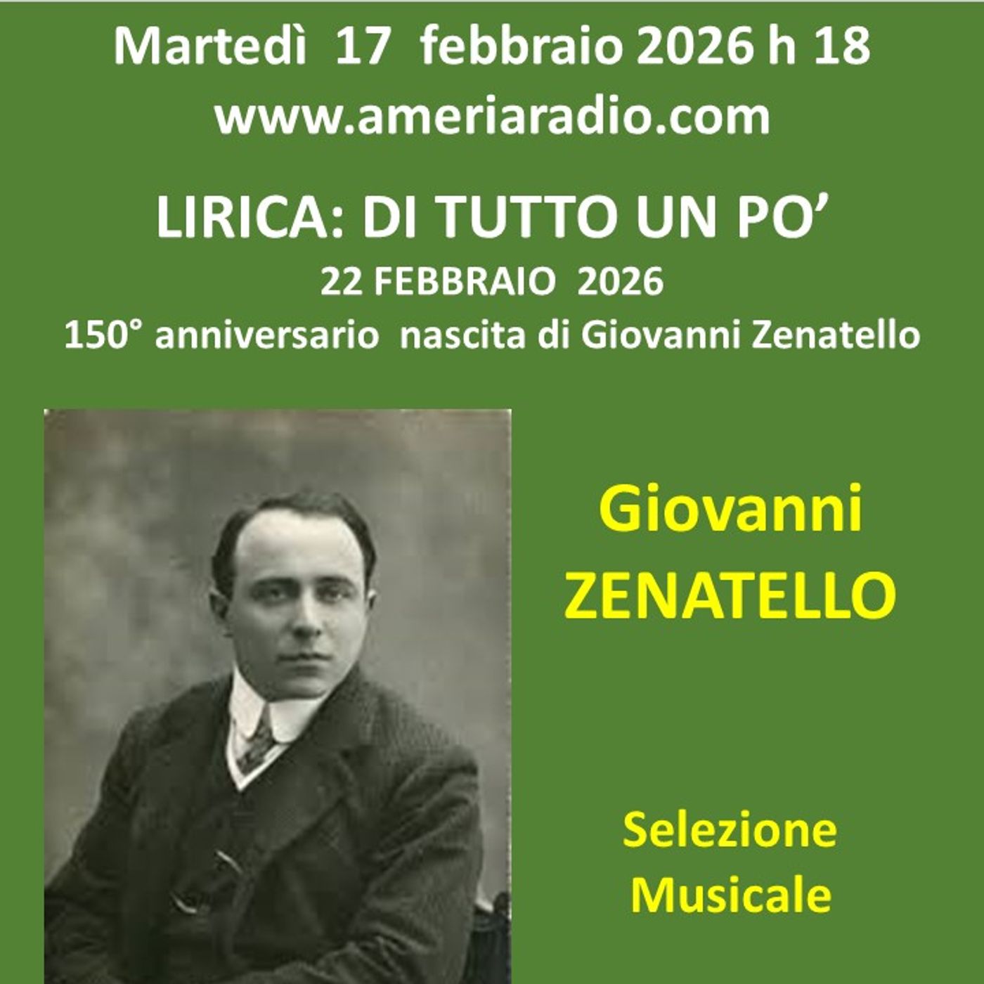 Lirica di tutto un po' - Giovanni Zenatello terza parte episode artwork
