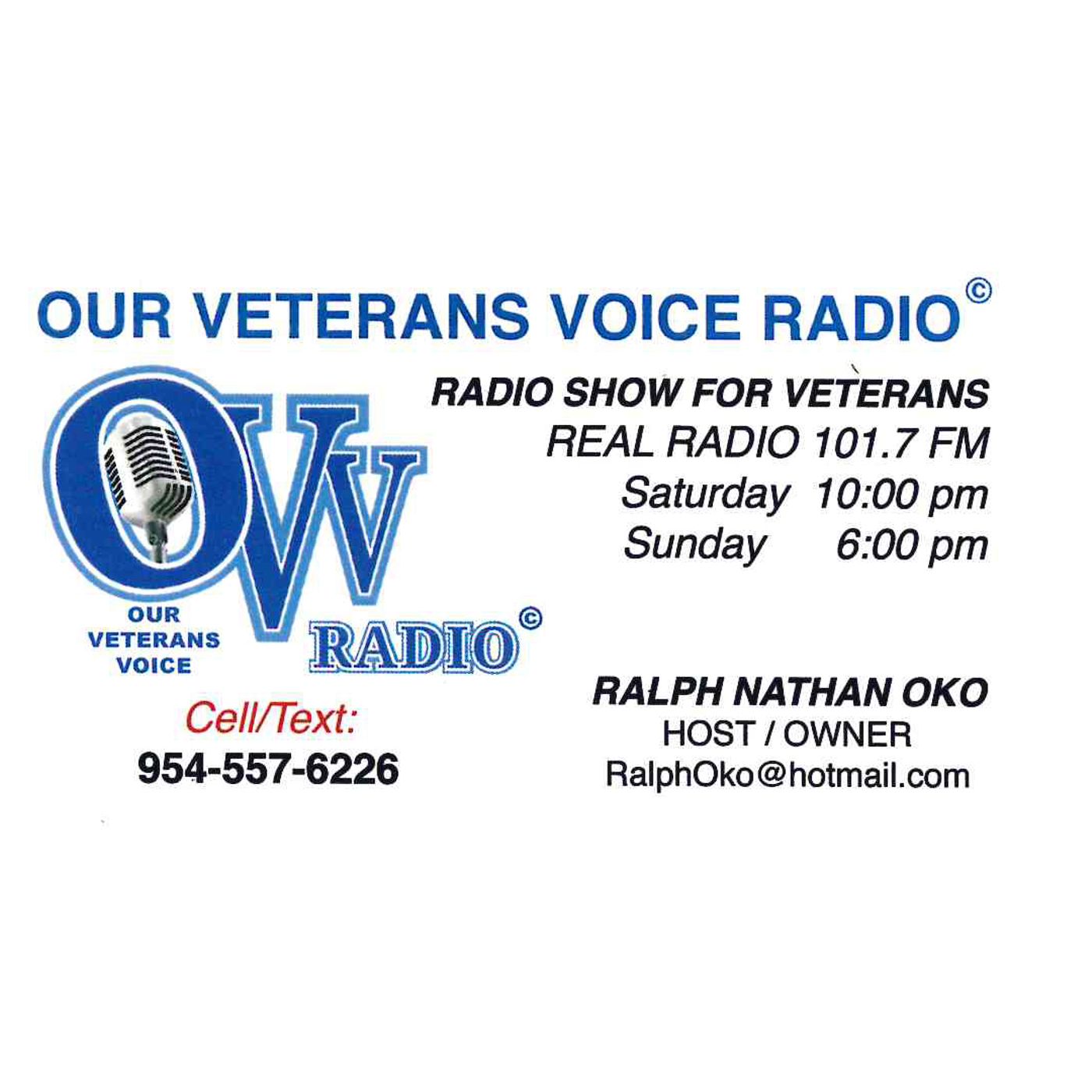 Our Veterans Voice Radio Show
