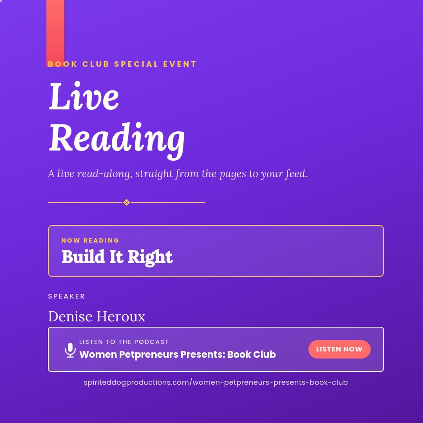 Build It Right Live Book Club Reading episode artwork