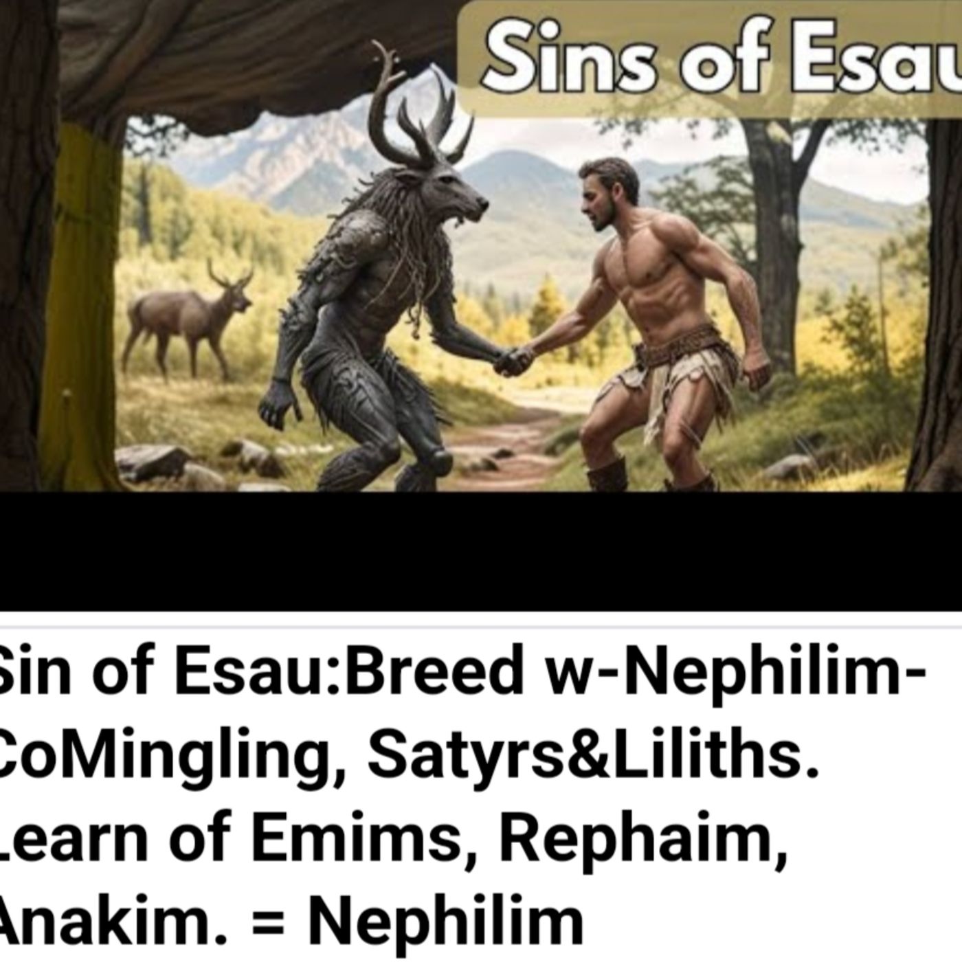 Sin of Esau:Breed w-Nephilim-CoMingling, Satyrs&Liliths. Learn of Emims, Rephaim, Anakim. = Nephilim episode artwork