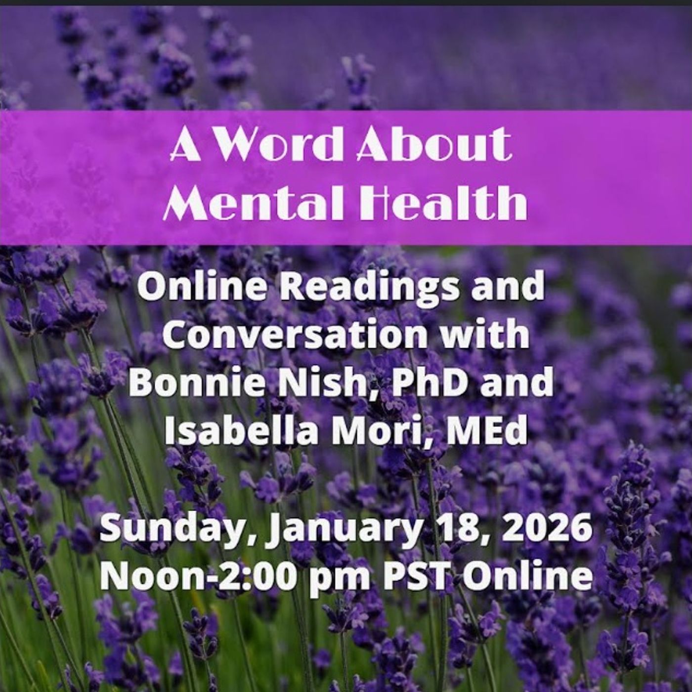 A Word About Mental Health with Isabella Mori episode artwork