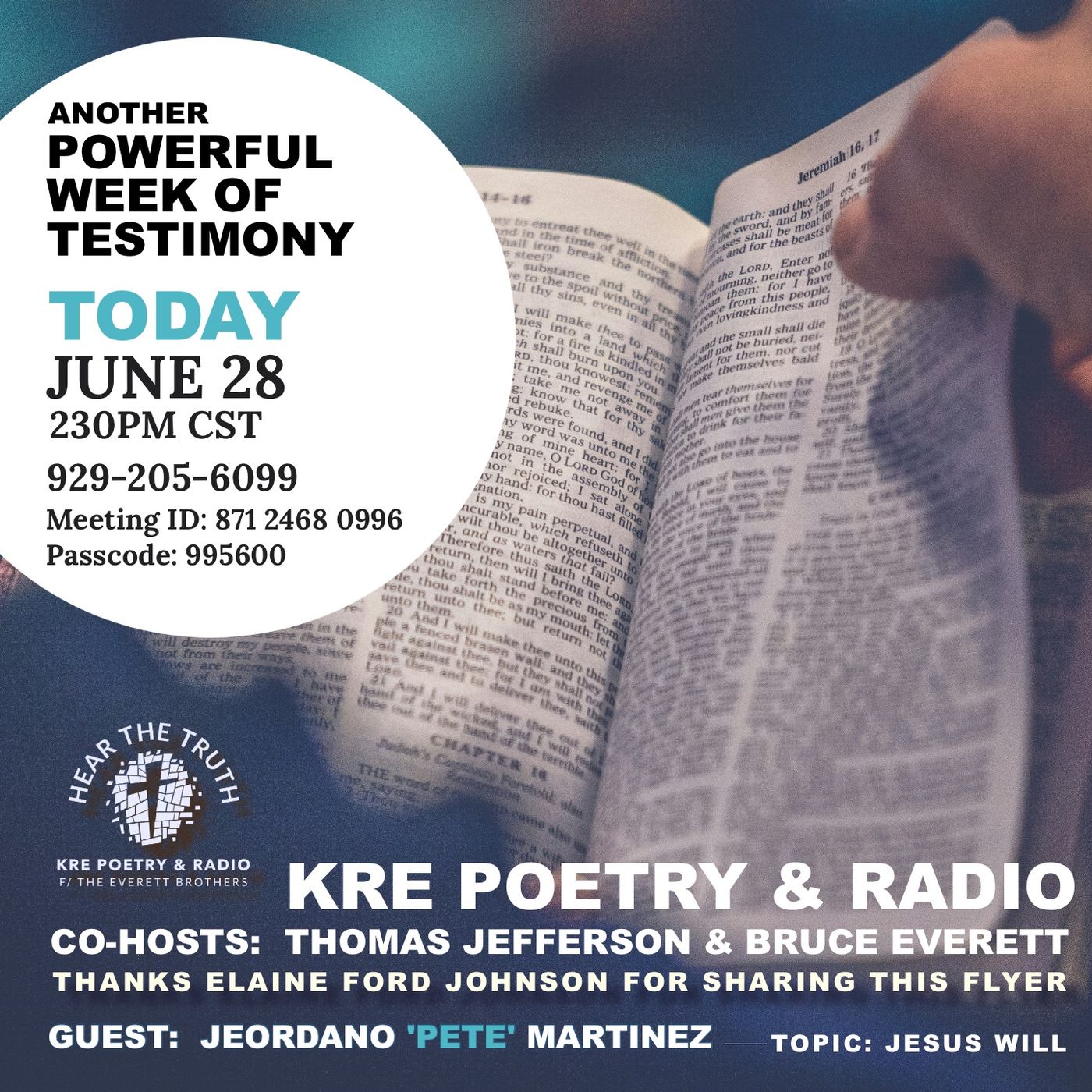 KRE POETRY AND RADIO - EP 163 - GUEST: Pete Martinez episode artwork