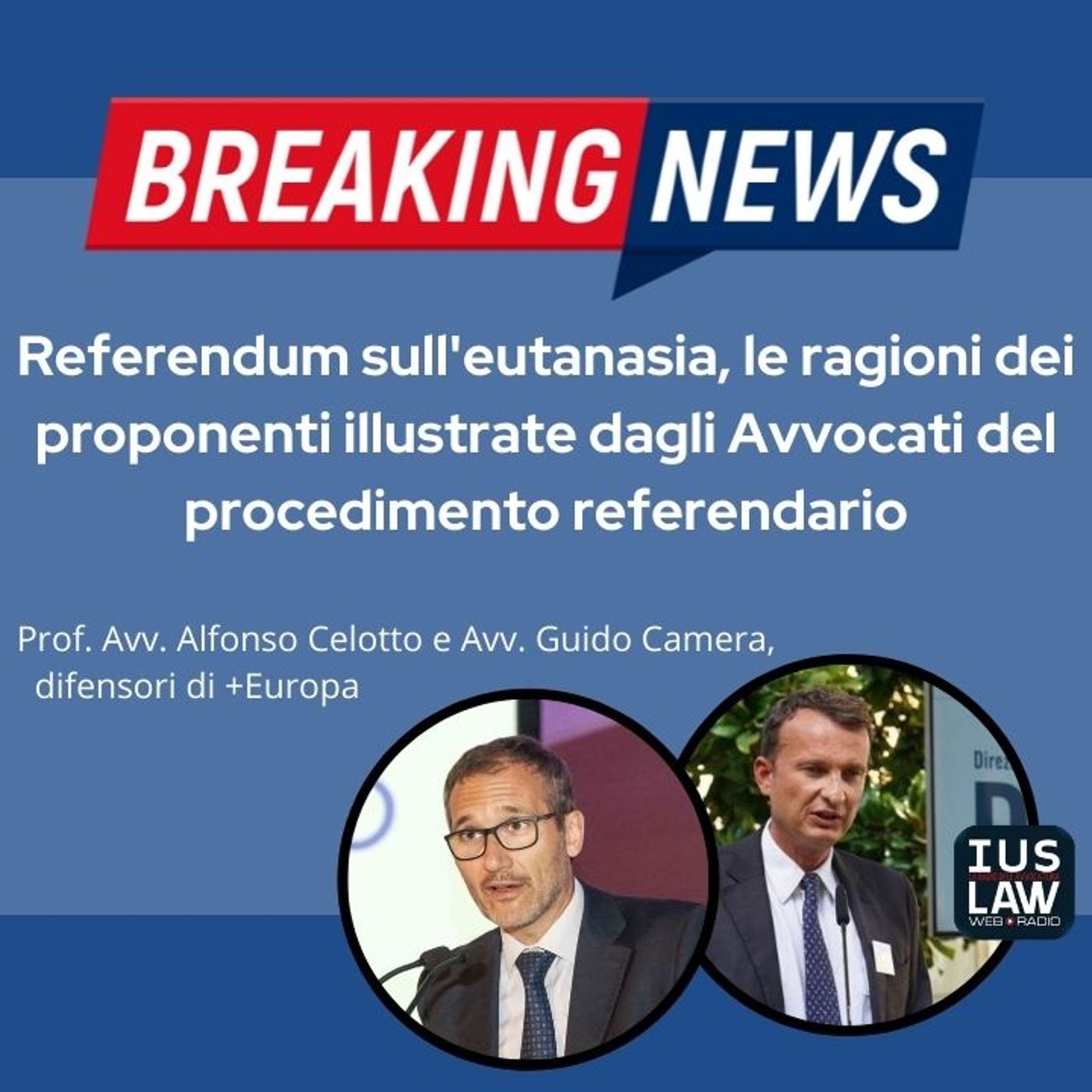 Referendum sull'eutanasia, le ragioni dei proponenti illustrate dagli Avvocati del procedimento referendario #BreakingNews