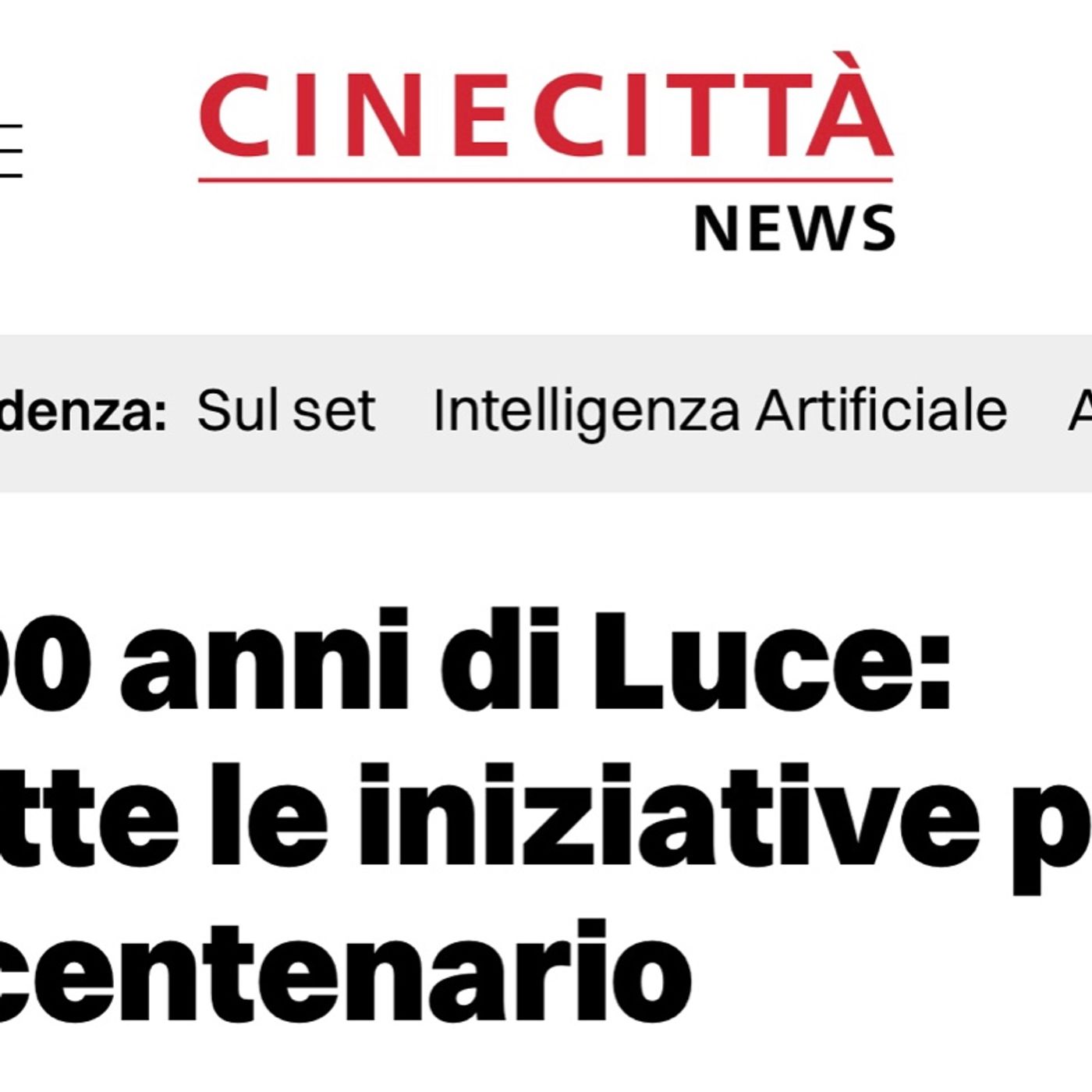 100 anni - Istituto Luce episode artwork