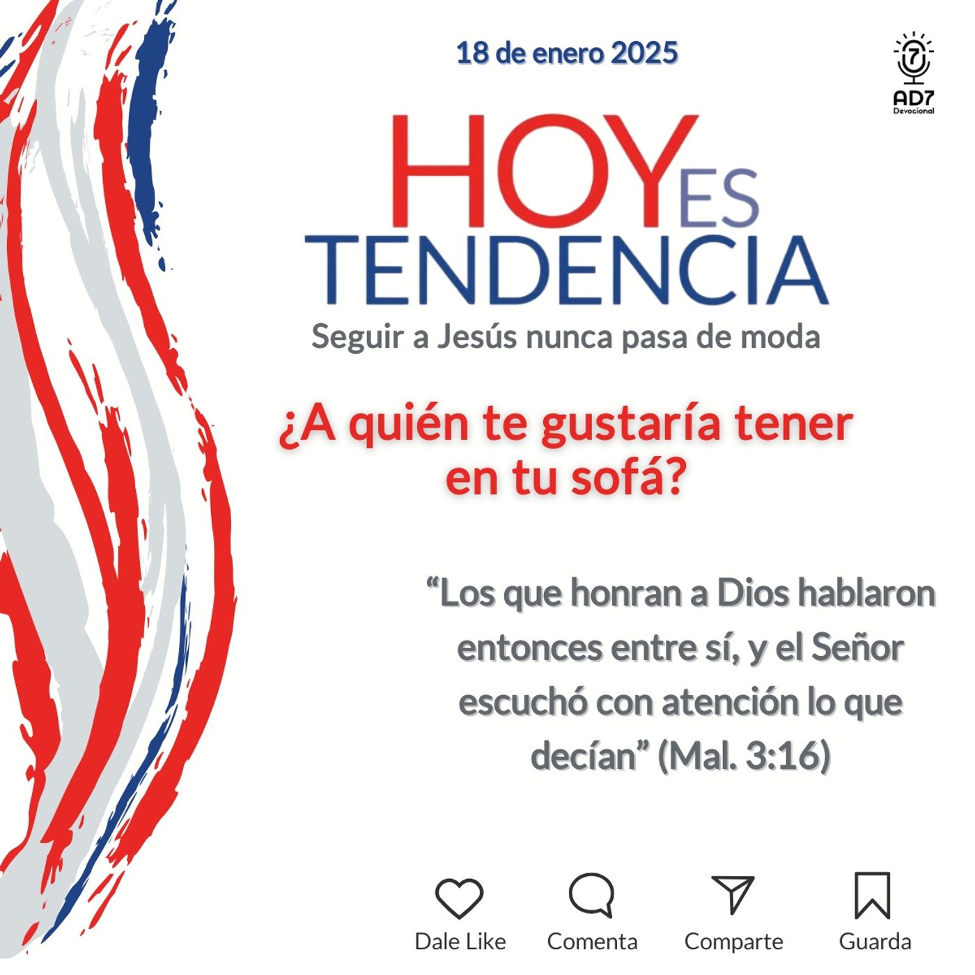 ¿A quién te gustaría tener en tu sofá? ~ Devocional de Jóvenes ~ 18 de enero 2025