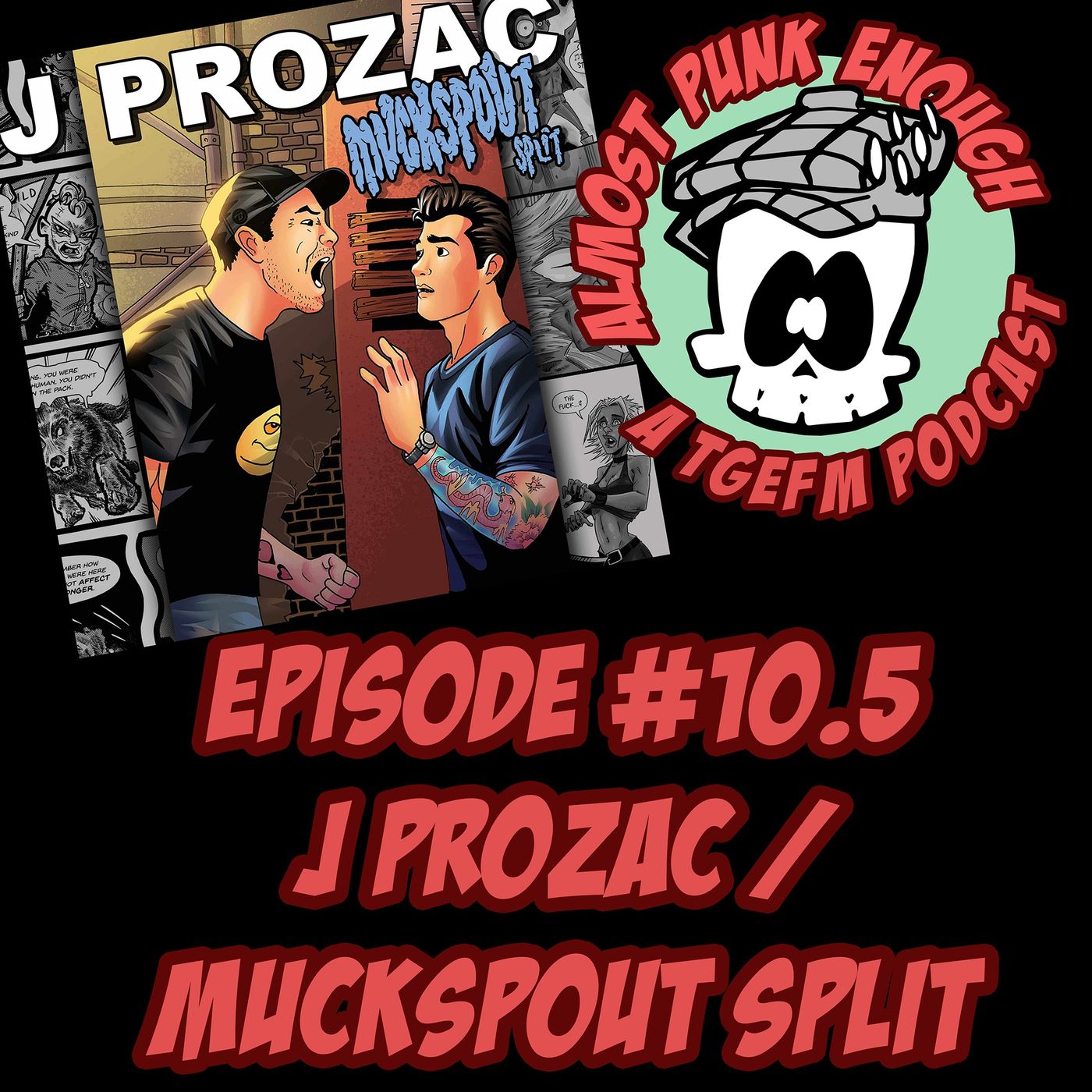 Almost Punk Enough ep. 10.5 - J Prozac talks "Muckspout Split" episode artwork