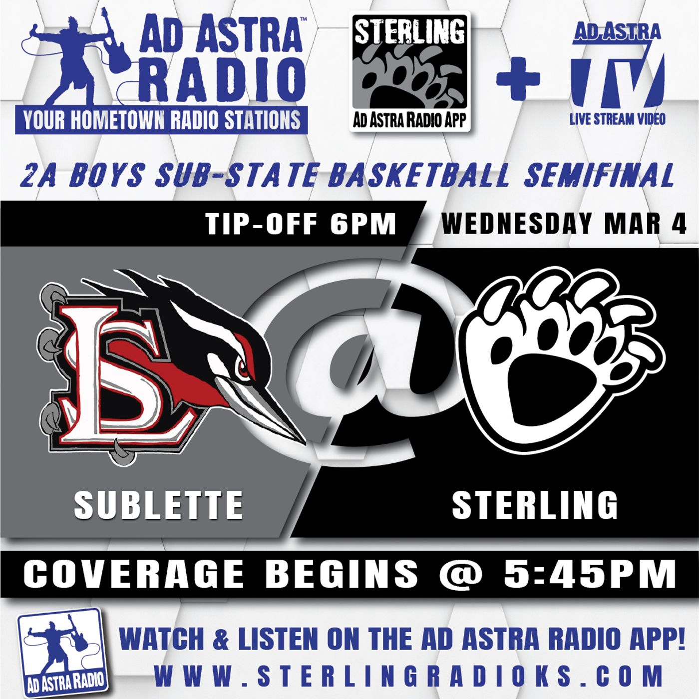Sublette Larks at Sterling Blackbears Boys High School Basketball (2A Substate Semifinal-March 4, 2026) episode artwork