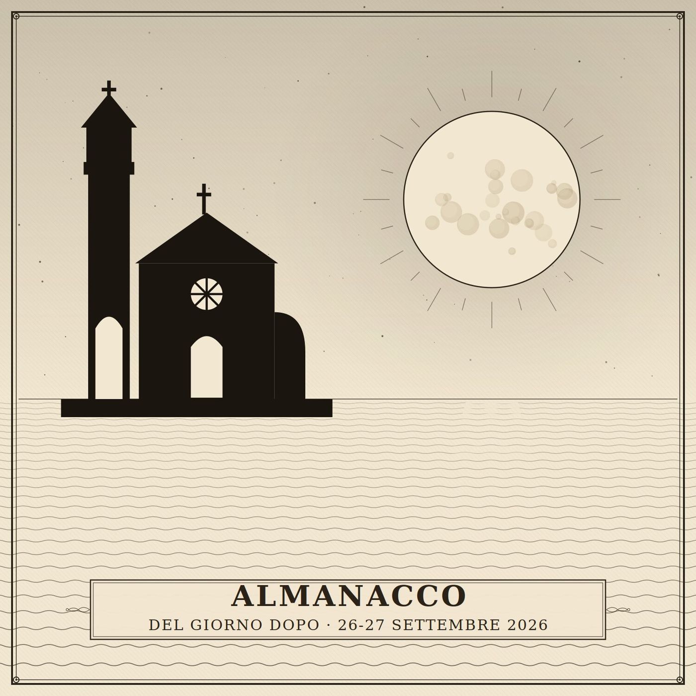 La Luna del Raccolto e i Santi Medici: L'Almanacco di Trani Italia News per il 26 e 27 Settembre 2026 episode artwork