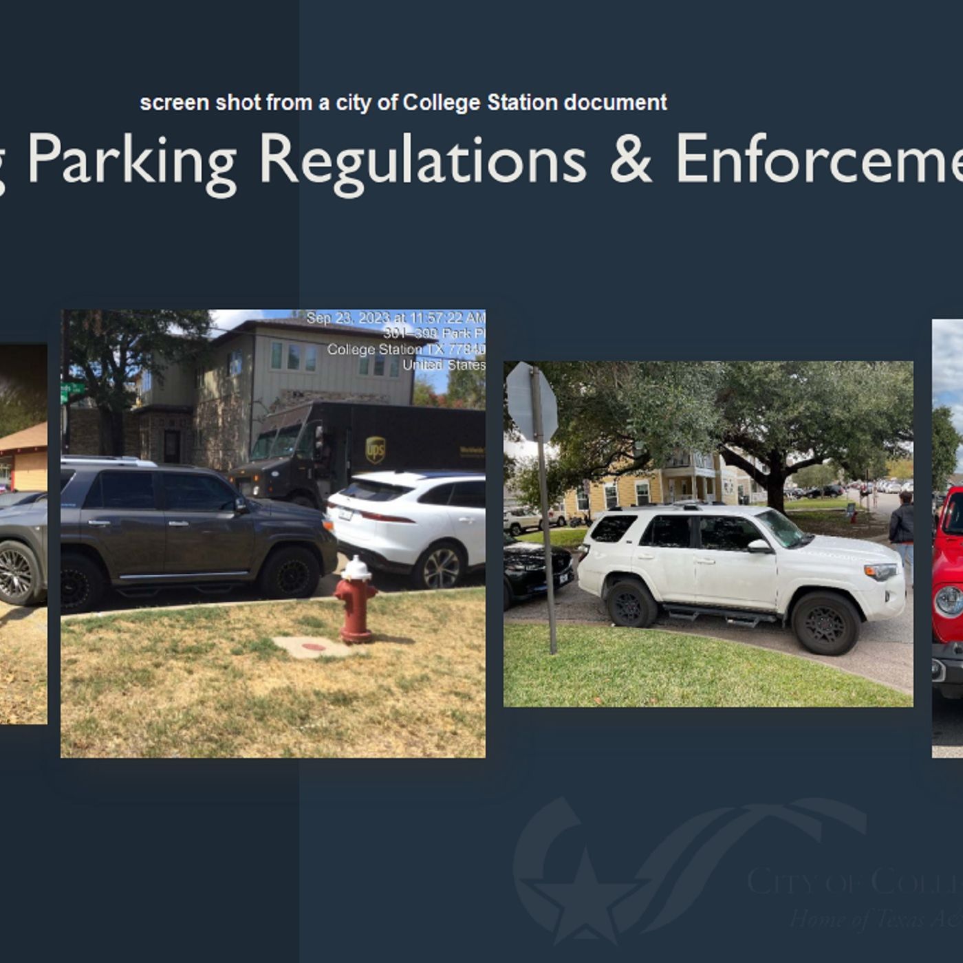 Another College Station city council discussion about parking problems south and east of the Texas A&M campus episode artwork