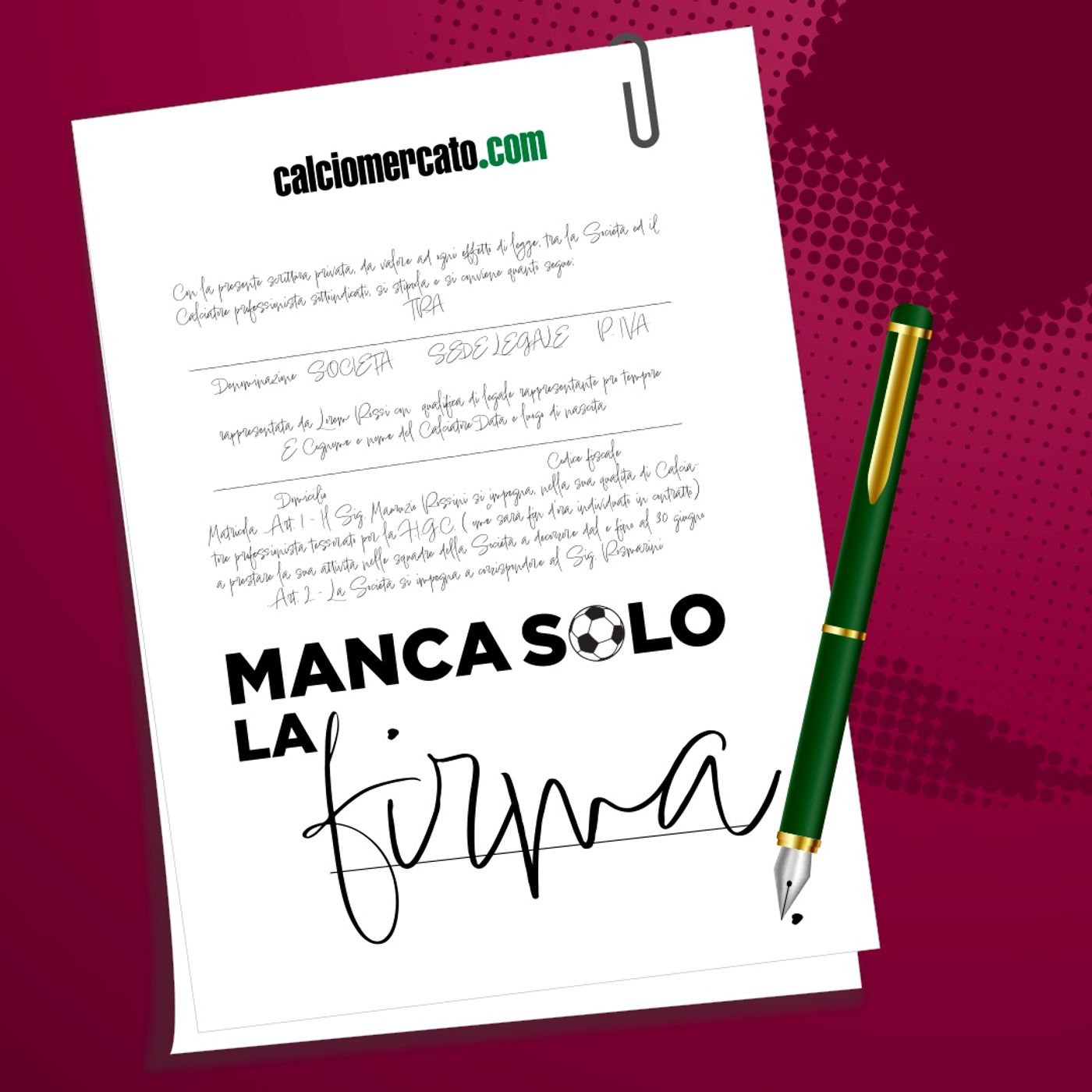 Manca solo la firma