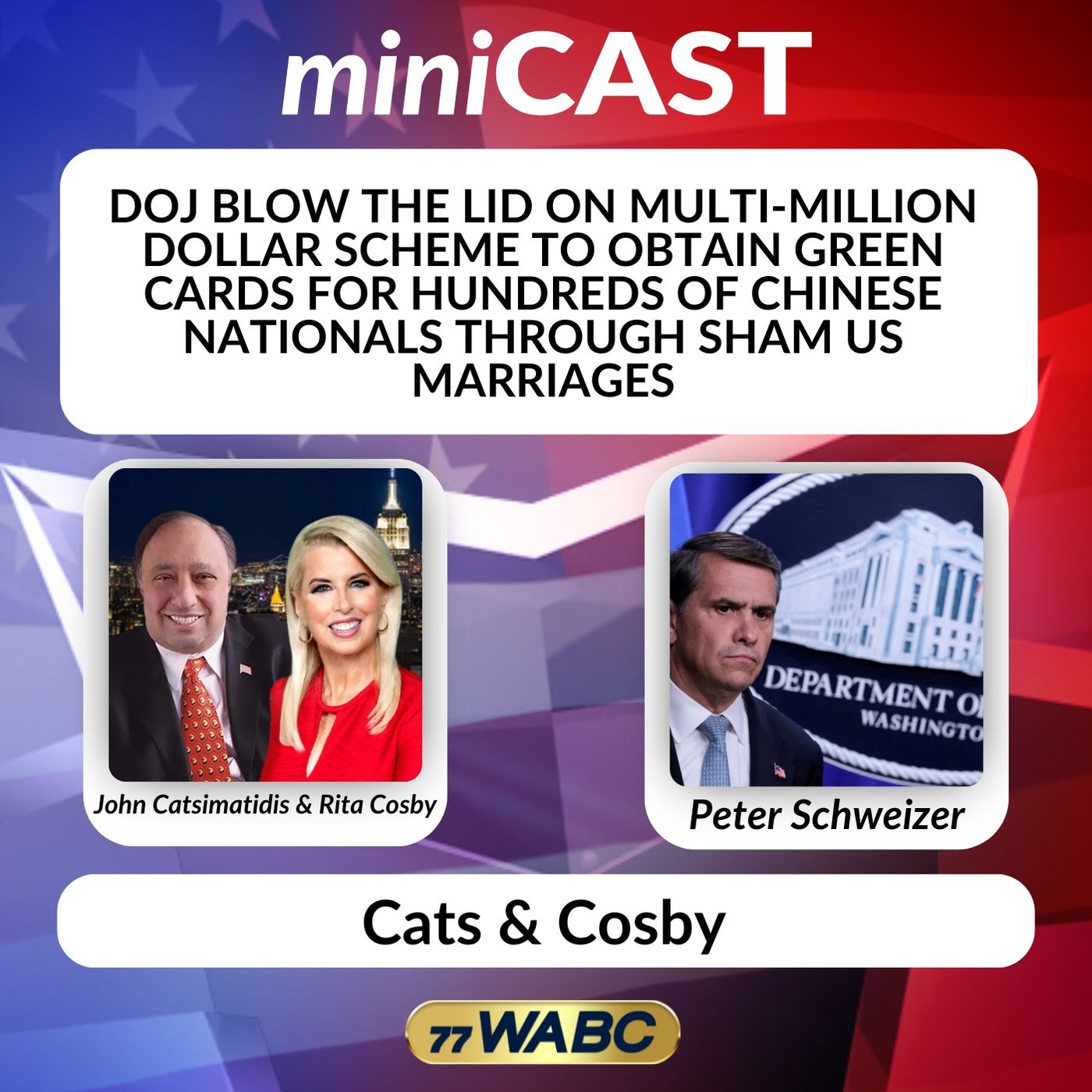 Peter Schweizer: DOJ Blows the Lid on Multi-Million Dollar Scheme to Obtain Green Cards for Hundreds of Chinese Nationals in Sham Marriages episode artwork