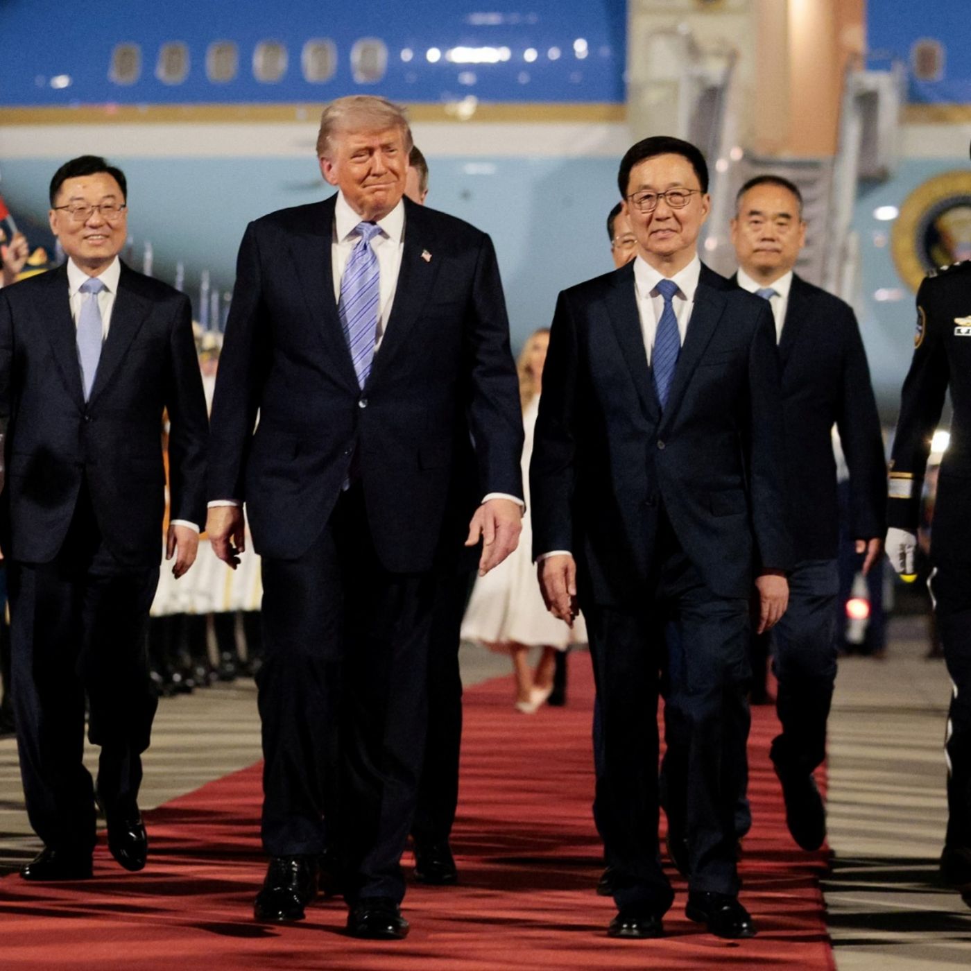 Donald Trump lands in China for high-stakes talks — Podcast with everything cover