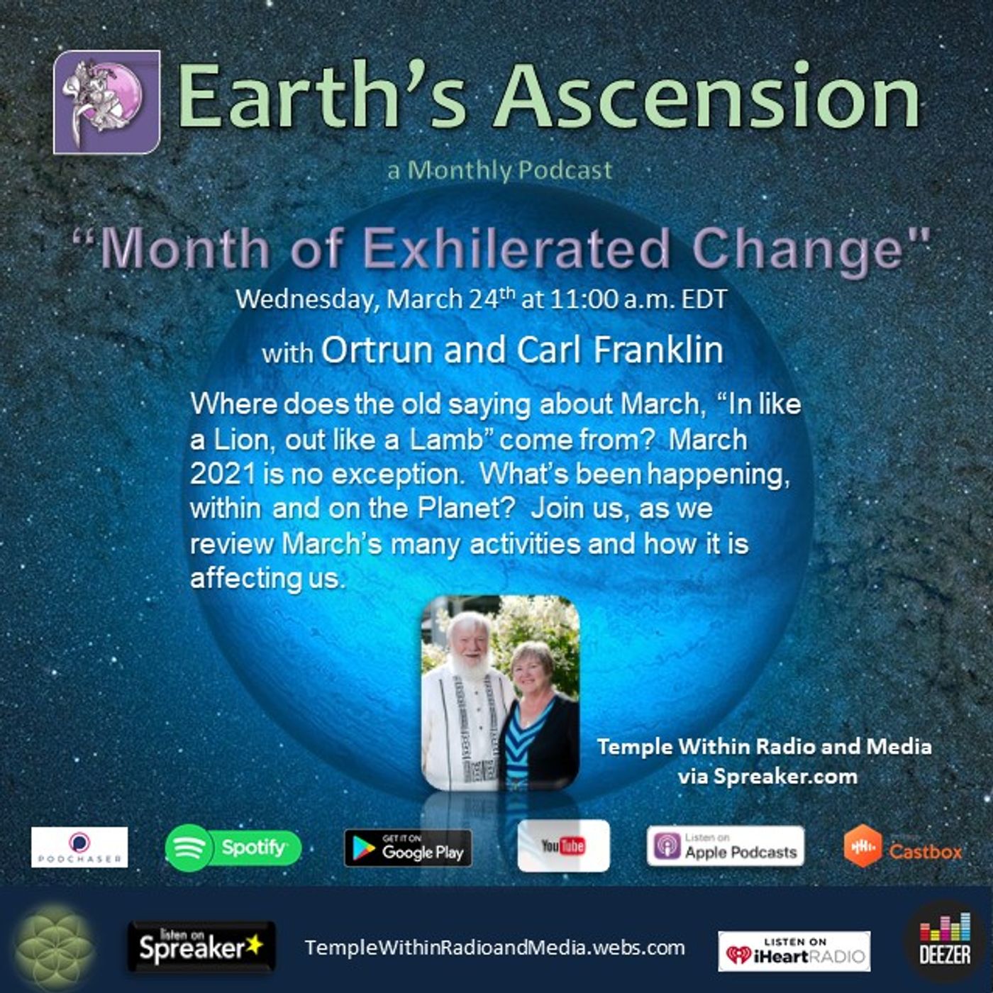 Earth\'s Ascension with Ortrun and Carl Franklin