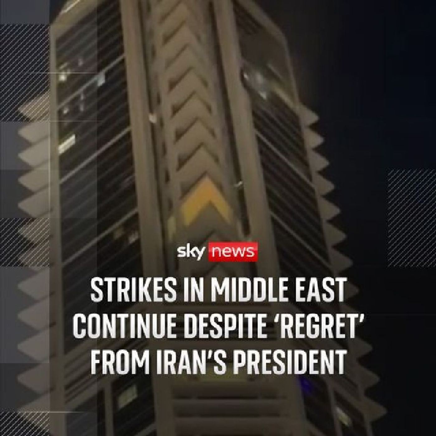 Iran's attacks on neighbouring Gulf countries have continued, despite the Iranian president expressing 'regret' for the strikes. A UAE offic episode artwork